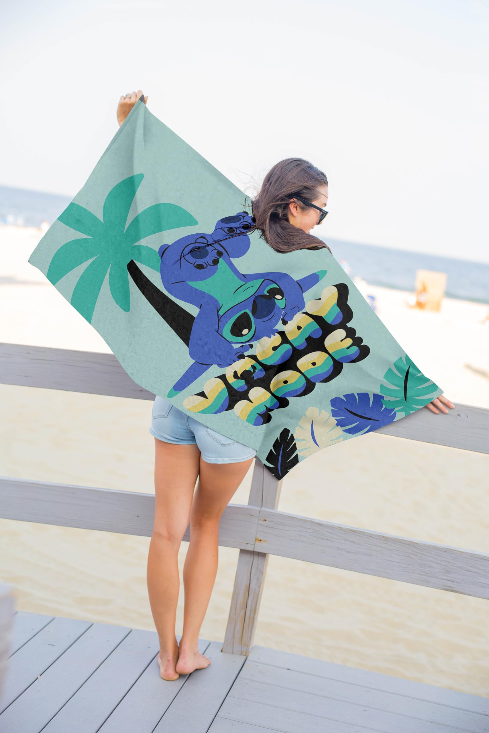 Disney Lilo & Stitch Kids Bath Pool Beach Towel - Super Soft & Absorbent 100% Cotton Towel  Measures 28 x 58