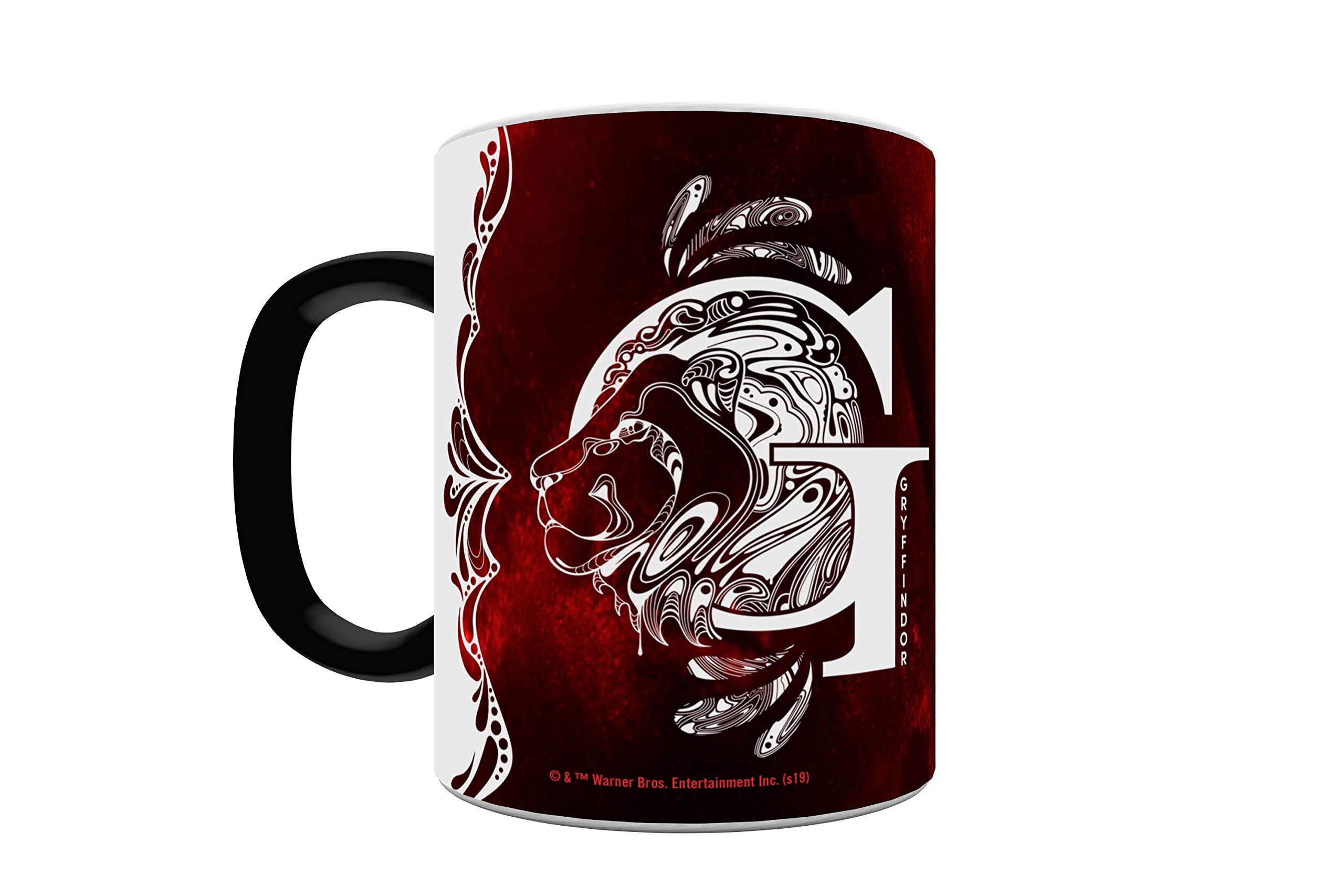 Morphing Mugs Harry Potter - Gryffindor - Aguamenti - One 11 oz Color Changing Heat Sensitive Ceramic Mug - Image Revealed When