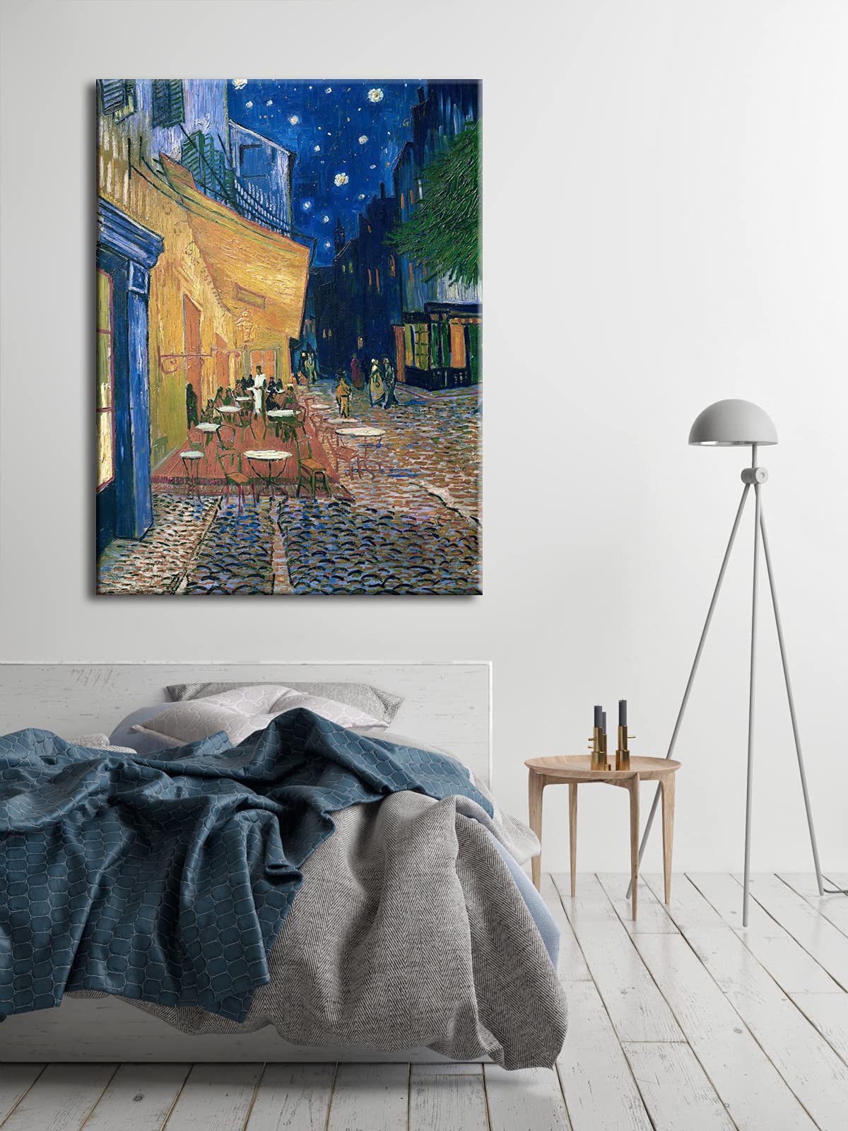 Wieco Art Cafe Terrace At Night Canvas Prints Wall Art By Van Gogh Classic Oil Paintings Reproduction Large Gallery Wrapped City