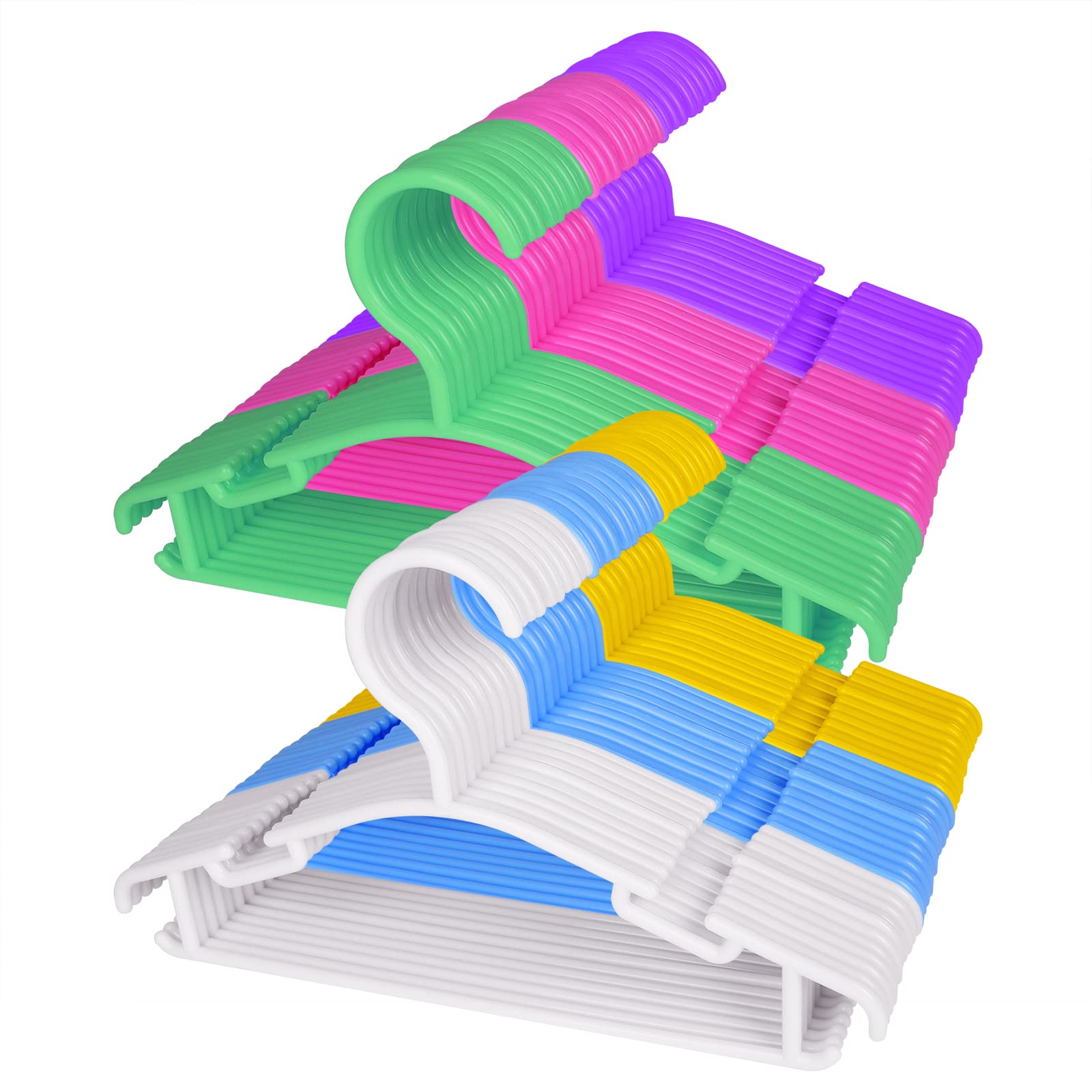 Goodtou Baby Hangers 100Pack Kids Hangers Plastic Baby Clothes Hangers Childrens Hangers Small Baby Hangers For Closet Infant Ha