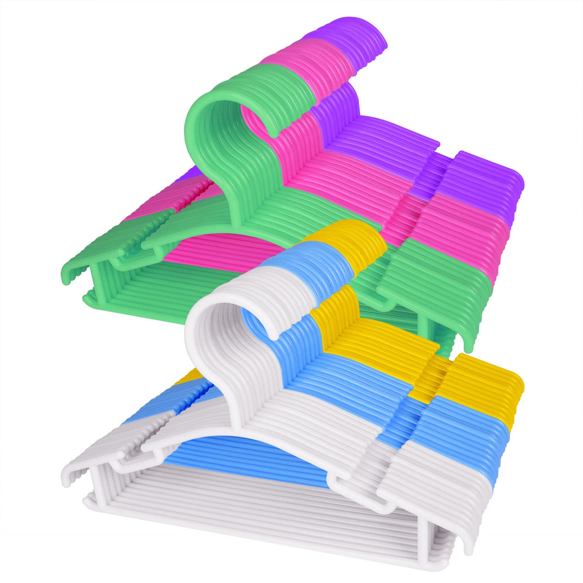Goodtou Baby Hangers 100Pack Kids Hangers Plastic Baby Clothes Hangers Childrens Hangers Small Baby Hangers For Closet Infant Ha