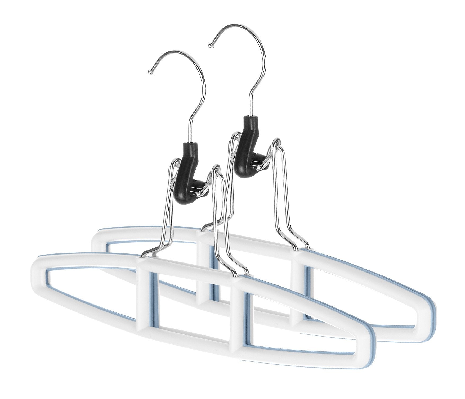 Whitmor Sure-Grip Hanger Collection Slack Hangers, Set Of 2 White