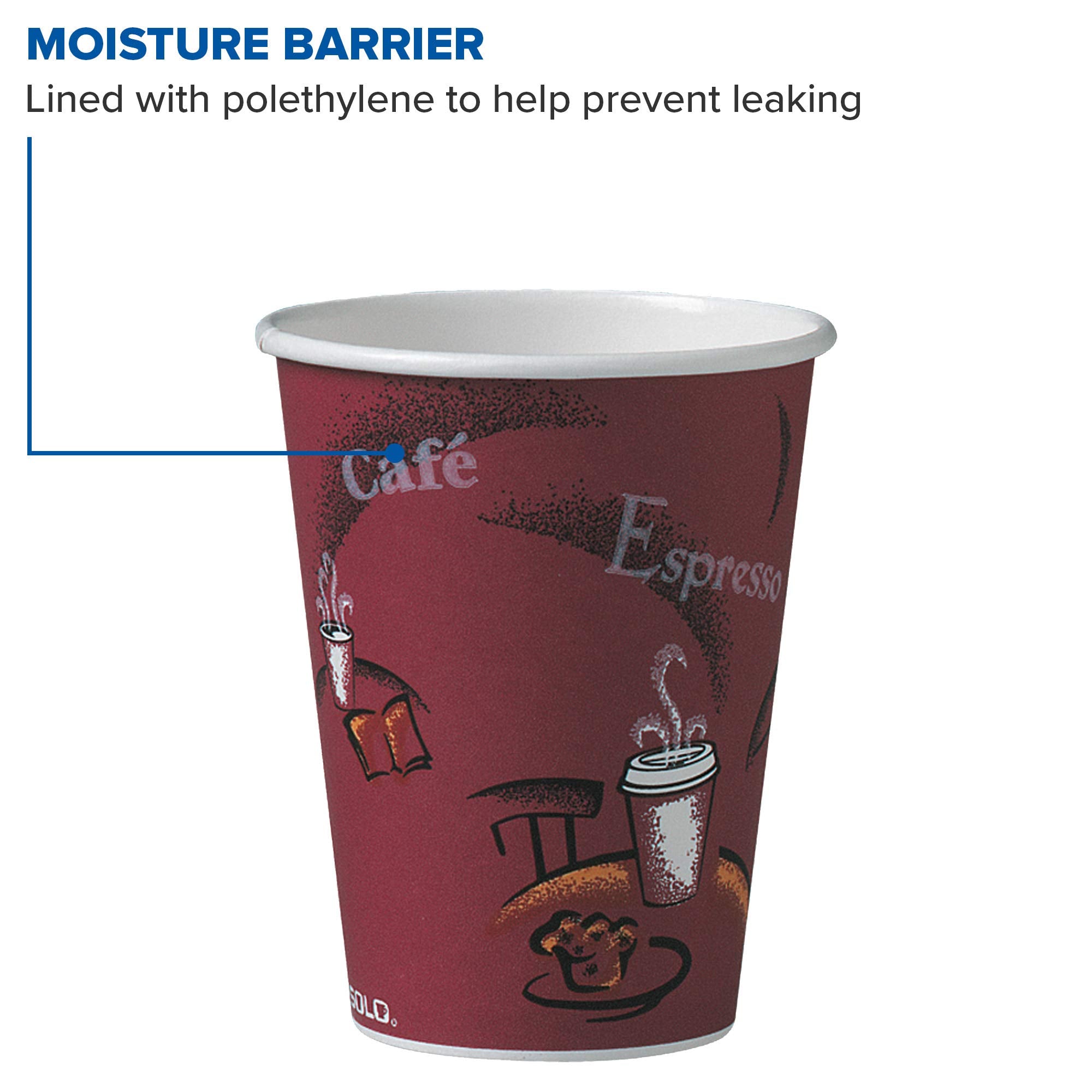 Solo 412Sin-0041 12 Oz Bistro Ssp Paper Hot Cup (Case Of 1000)