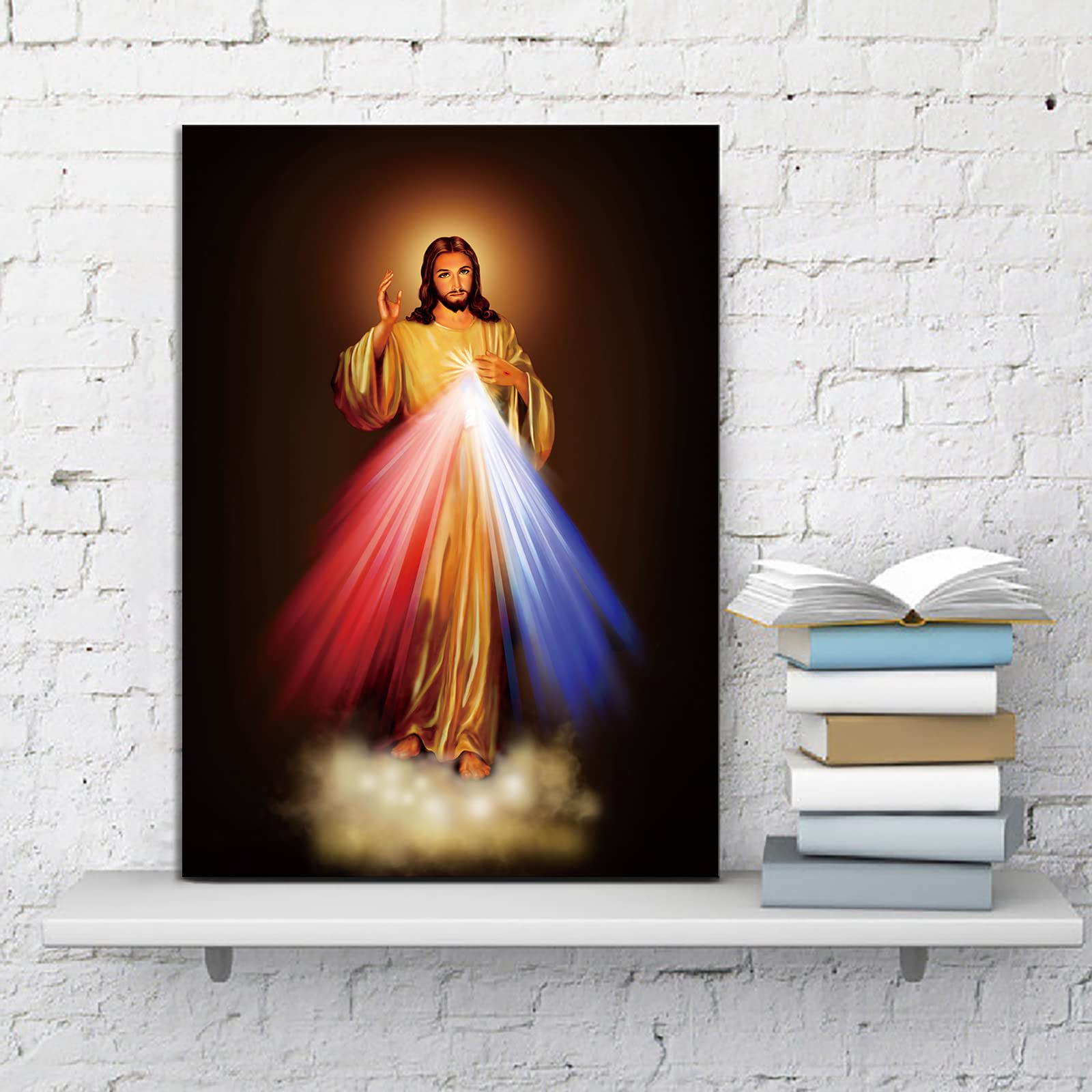 Jesus Christ Canvas Wall Art Modern Religious God Poster Hd Framed Print Painting Picture Artwork For Bedroom Living Room Decor