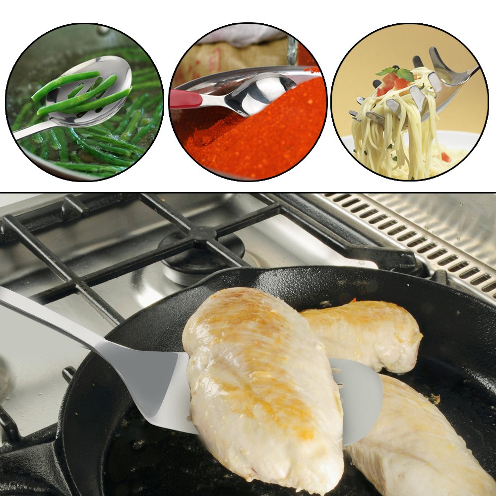 Begale 8-Piece Stainless Steel Utensil Set, Cooking Utensils Kitchen Tool Set