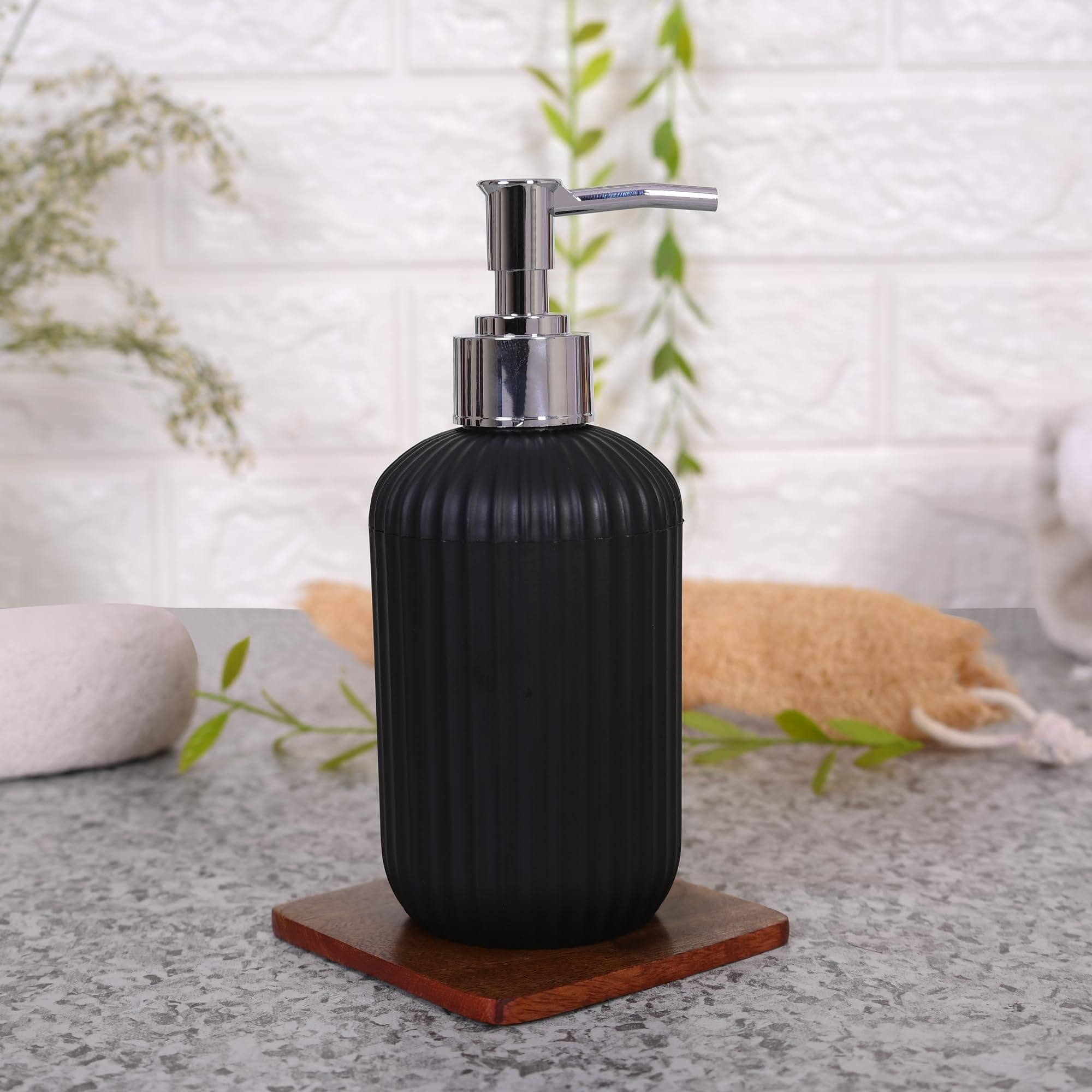 Shenron Handwash Soap Dispenser And Liquid Dish Soap Dispenser With Pump - Reusable Plastic Sparkle Dispenser Bottle, Countertop