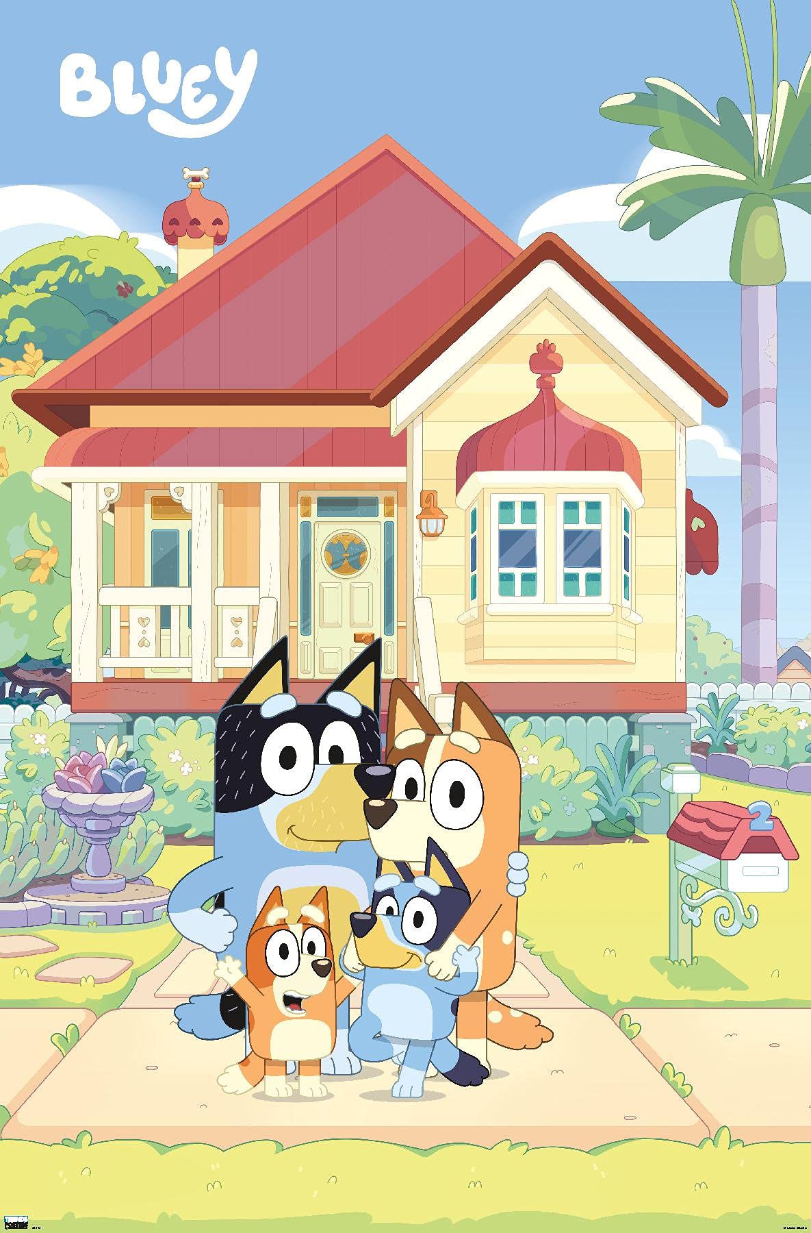 Trends International Bluey - Family Wall Poster, 34L X 22.4W, Unframed Version