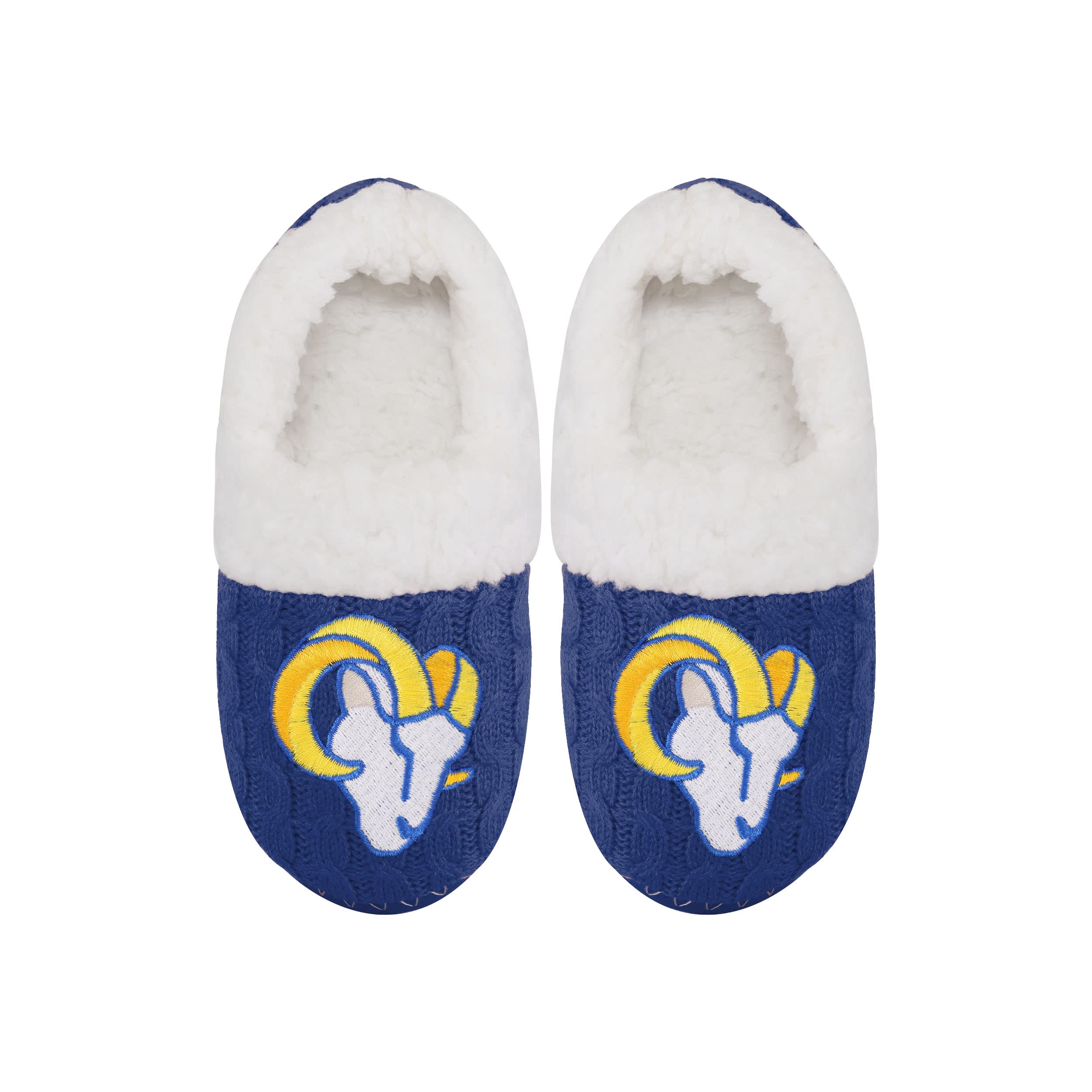 FOCO NFL Women's Team Color Moccasin Slipper - Size S - Model SLPWMNF16FURMOC2