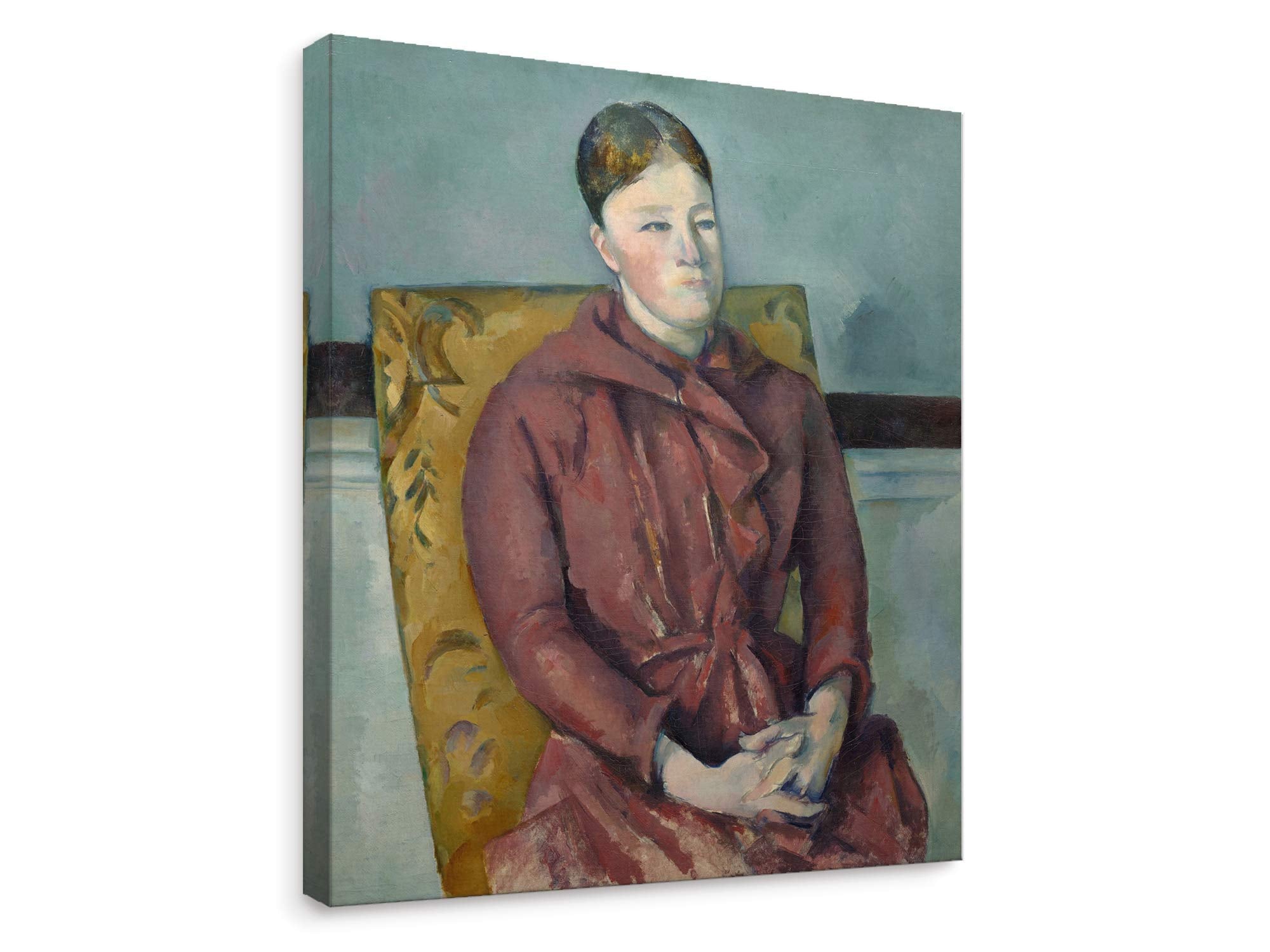 Niwo Art - Madame Cezanne In A Yellow Chair, World'S Most Famous Paintings Series, Canvas Wall Art Home Decor, Gallery Wrapped,