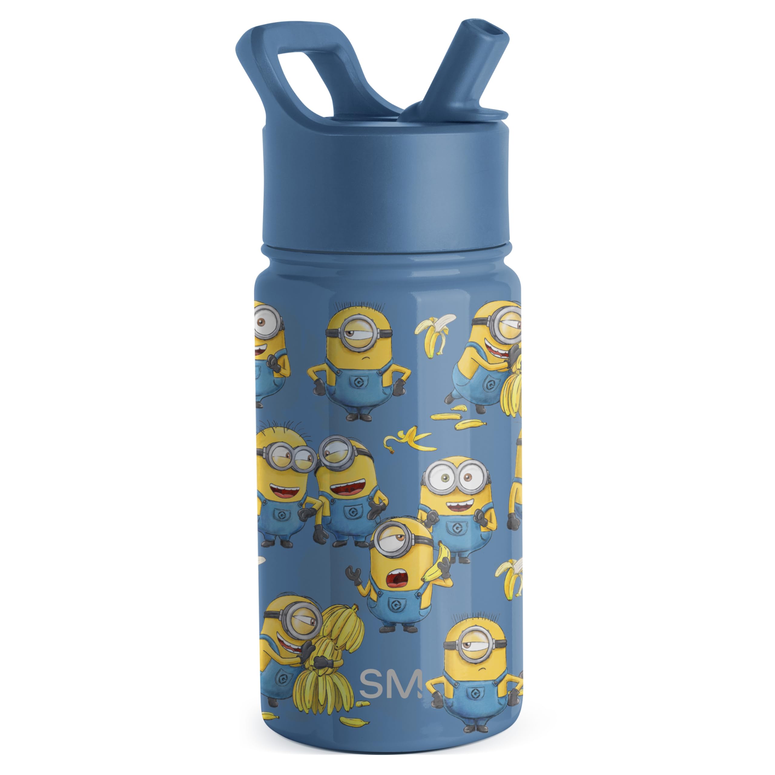 Simple Modern Minions Kids Water Bottle with Straw Lid | Despicable Me Reusable Insulated Stainless Steel Cup for Toddlers, Scho