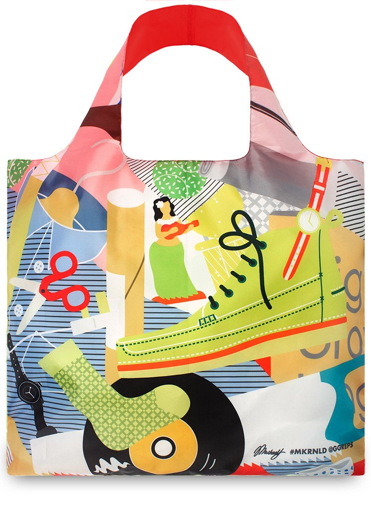 Loqi Artist Everything Reusable Shopping Bag, Multicolored