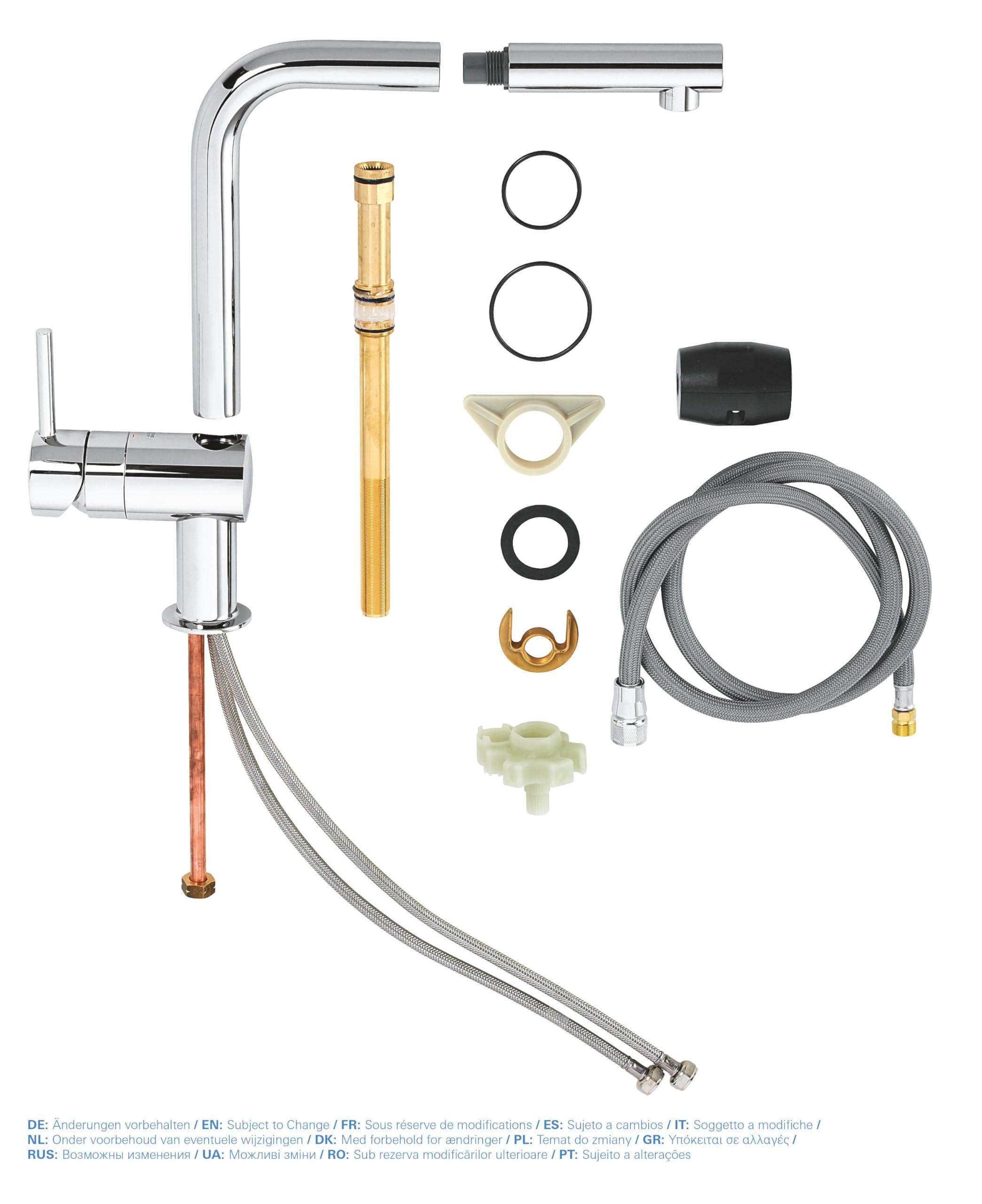 grohe 32168000 L-Spout Minta Single Lever Basin Mixer  chrome