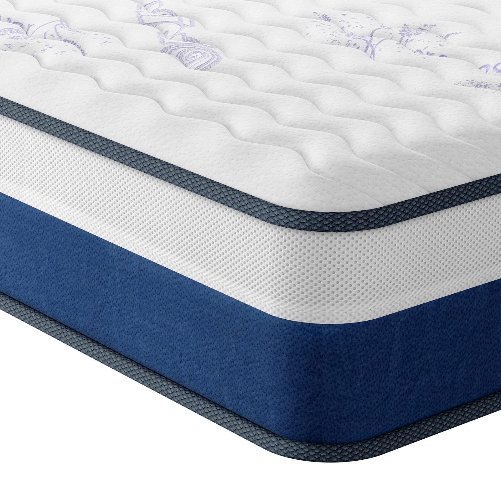 Vesgantti Tight Top Series - 10 Inch Innerspring Hybrid Full Mattress/Bed in a Box, Medium Firm Plush Feel - Multi-Layer Memory 