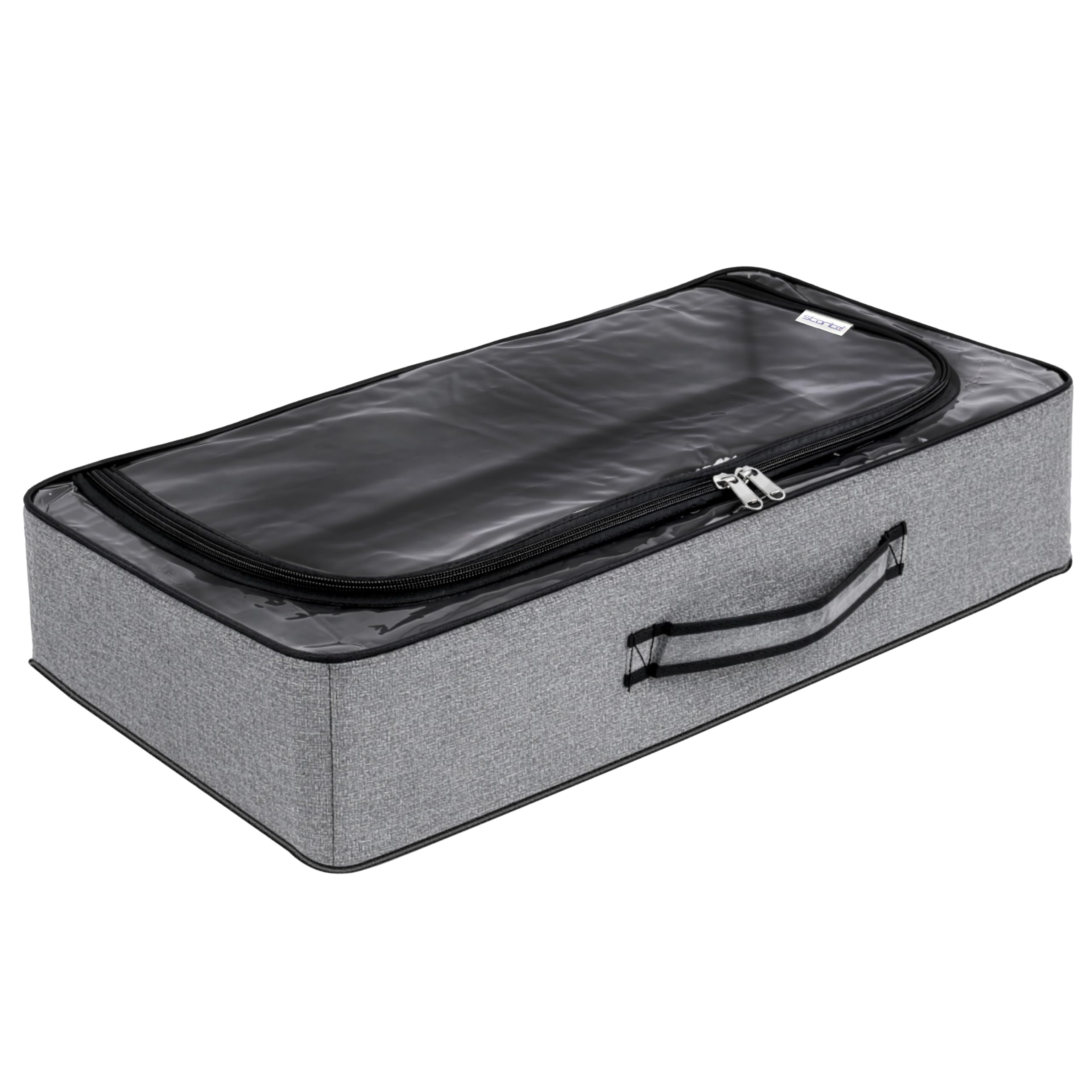 Storite Medium Underbed Storage Bag With Handles,Clear Window & Zipper Lock