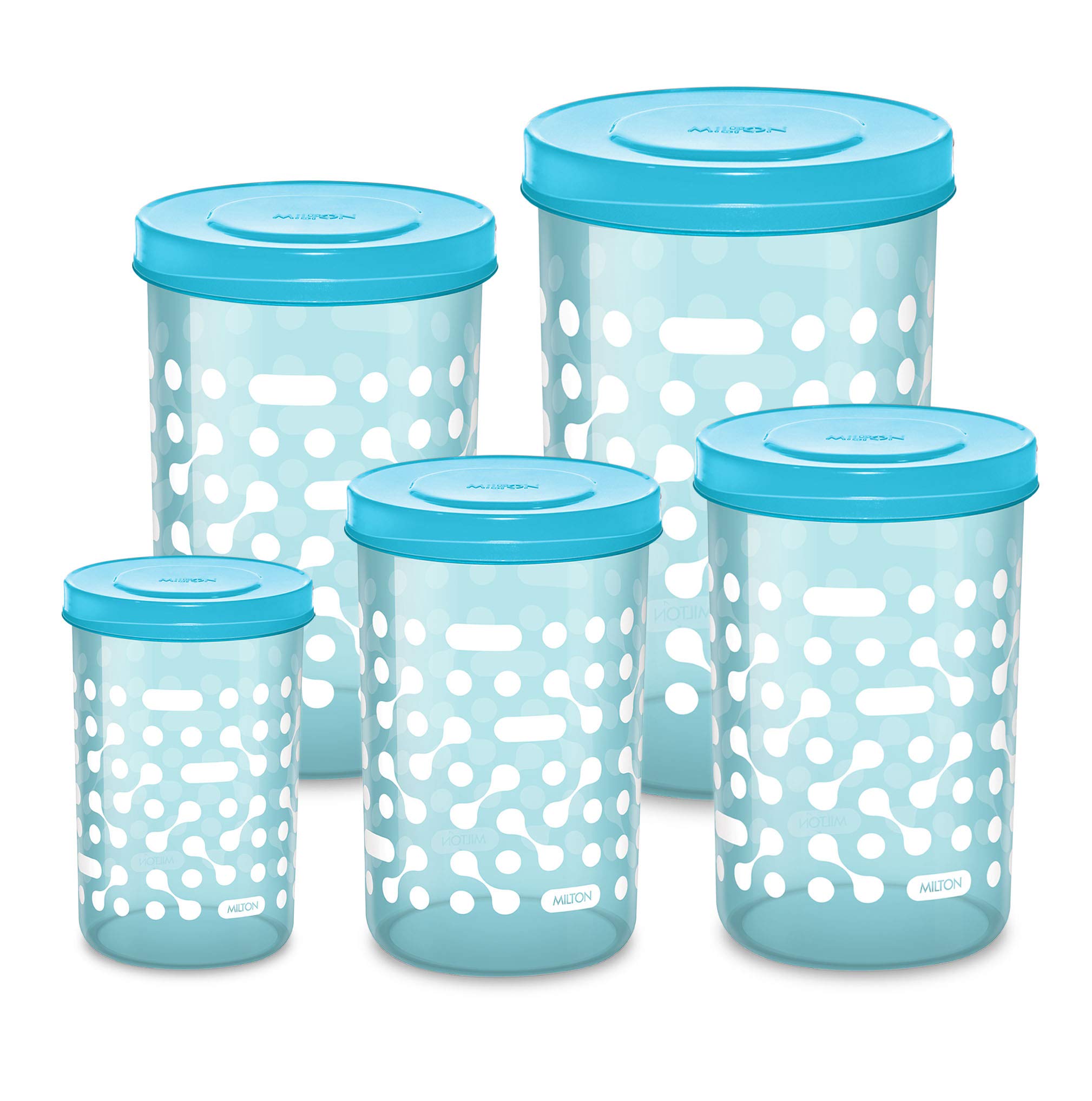 MILTON Storex 5in1 Plastic Container Set, 5Pieces, Blue