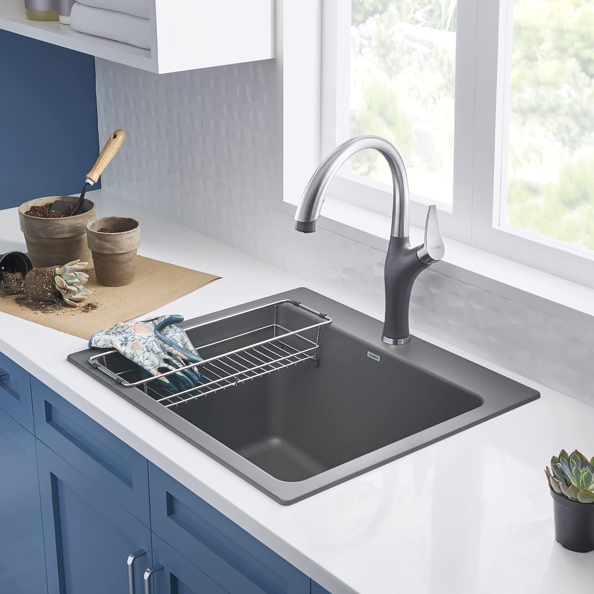 Blanco Liven Silgranit Laundry Sink - Cinder