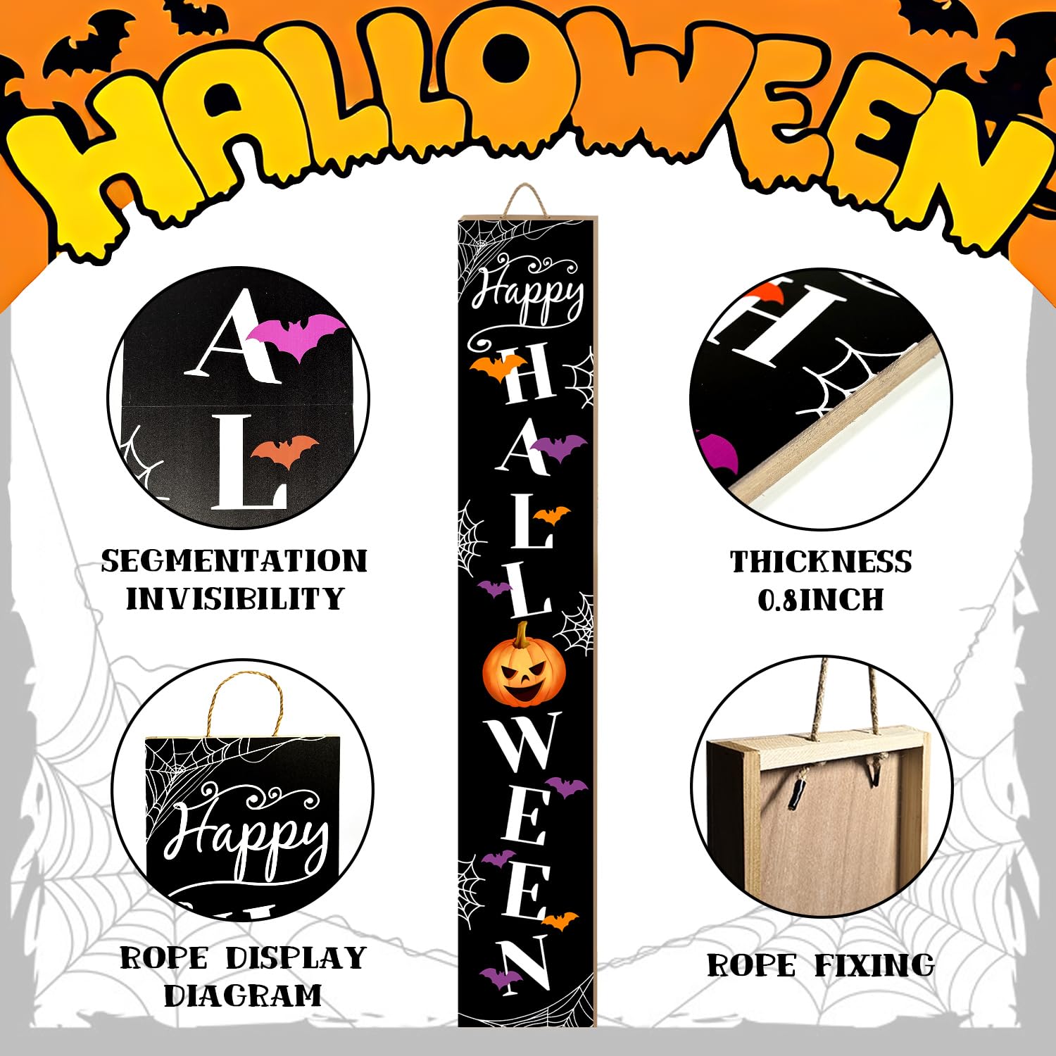 Halloween Pumpkin Porch Sign