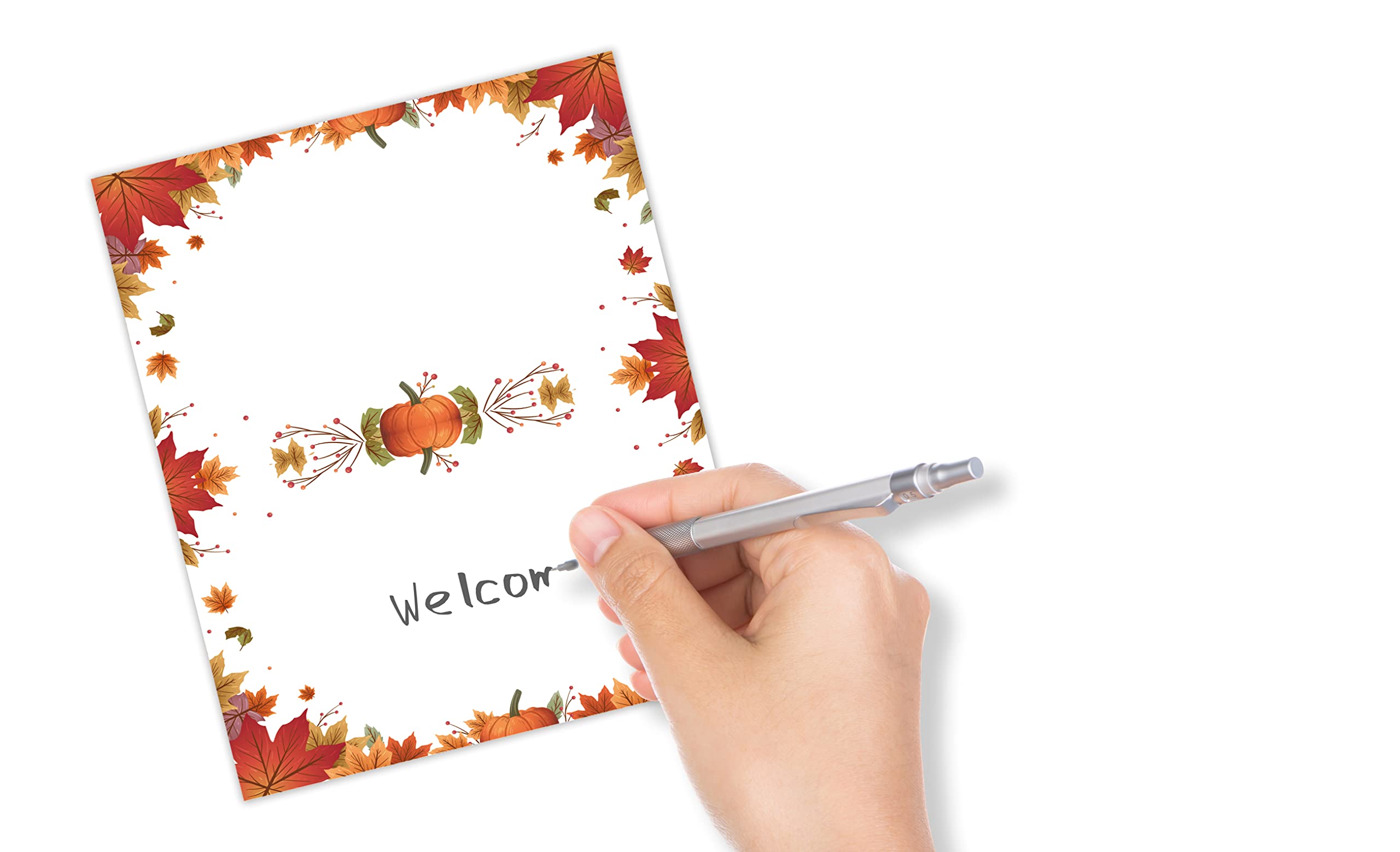 Table Place Card, Fall Thanksgiving Themed Tent Style Cards, Pack Of 25 Half-Fold Reception Place Card With Pumpkin, Perfect For