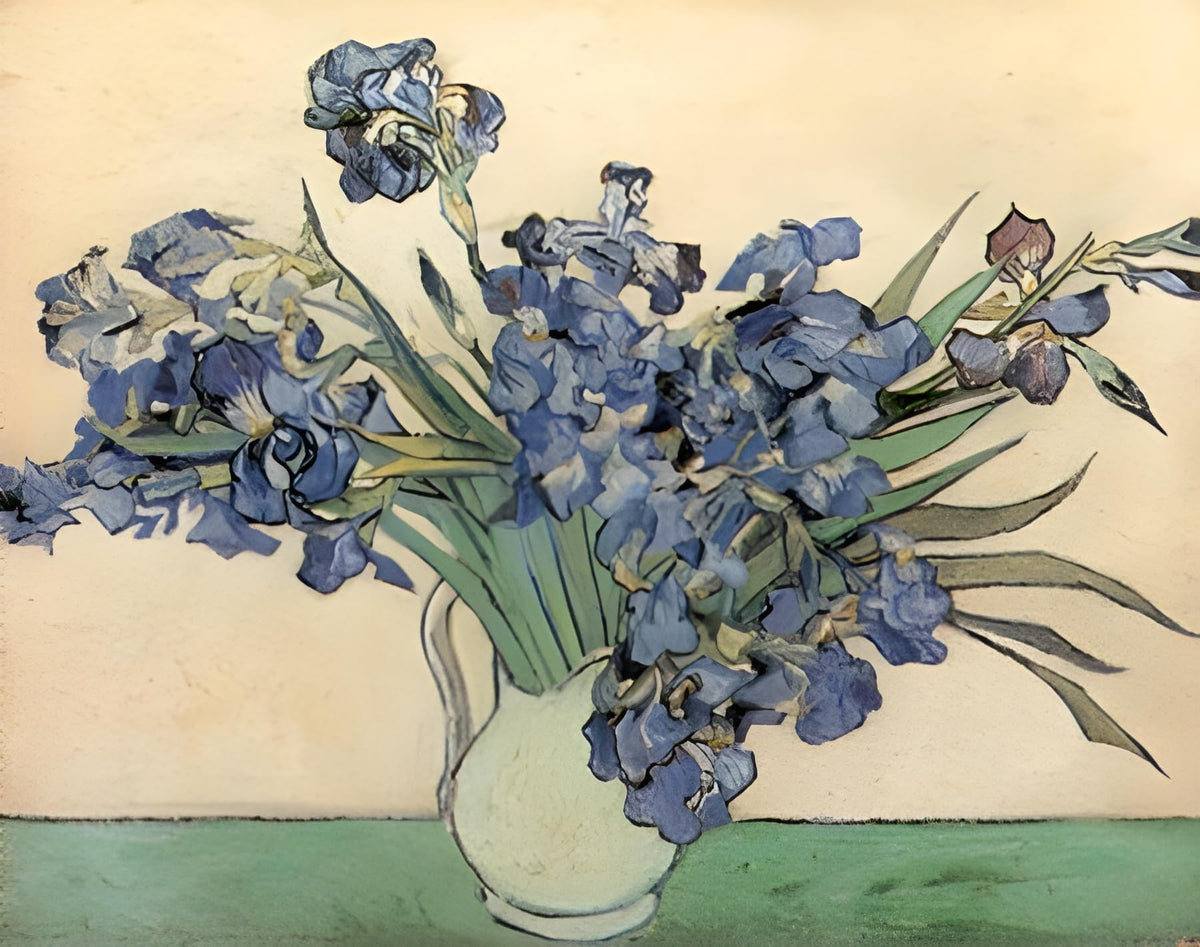 Vincent Van Gogh Iris Martin Johnson Floral Wall Decor Flower In Vase Picture Art Print Poster (16X20)