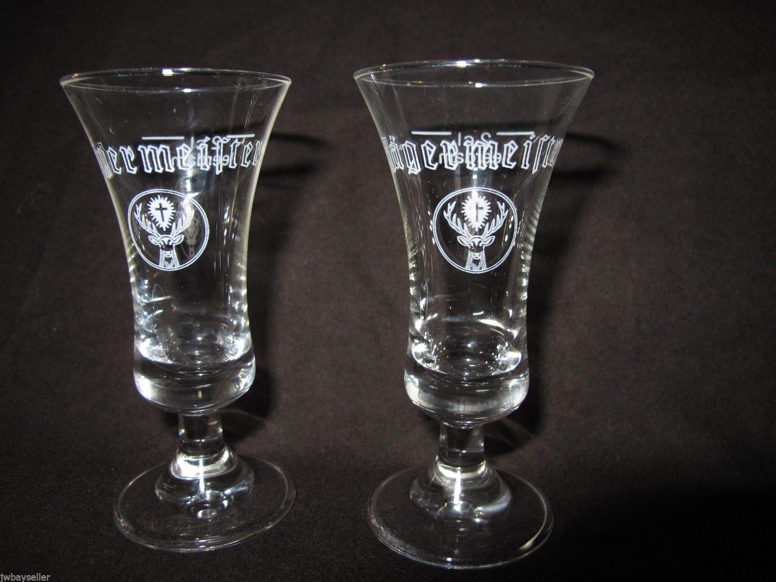 Jagermeister Clear Cordial Shot Glass Set Of 2