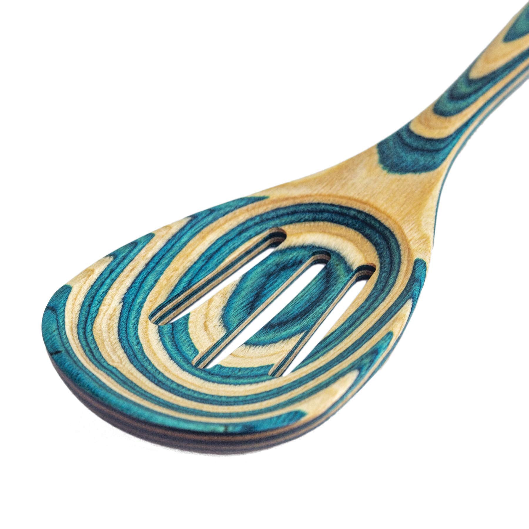 Baltique Mykonos Collection 12-1/2'' Wooden Cooking Spoon, Safe For Nonstick