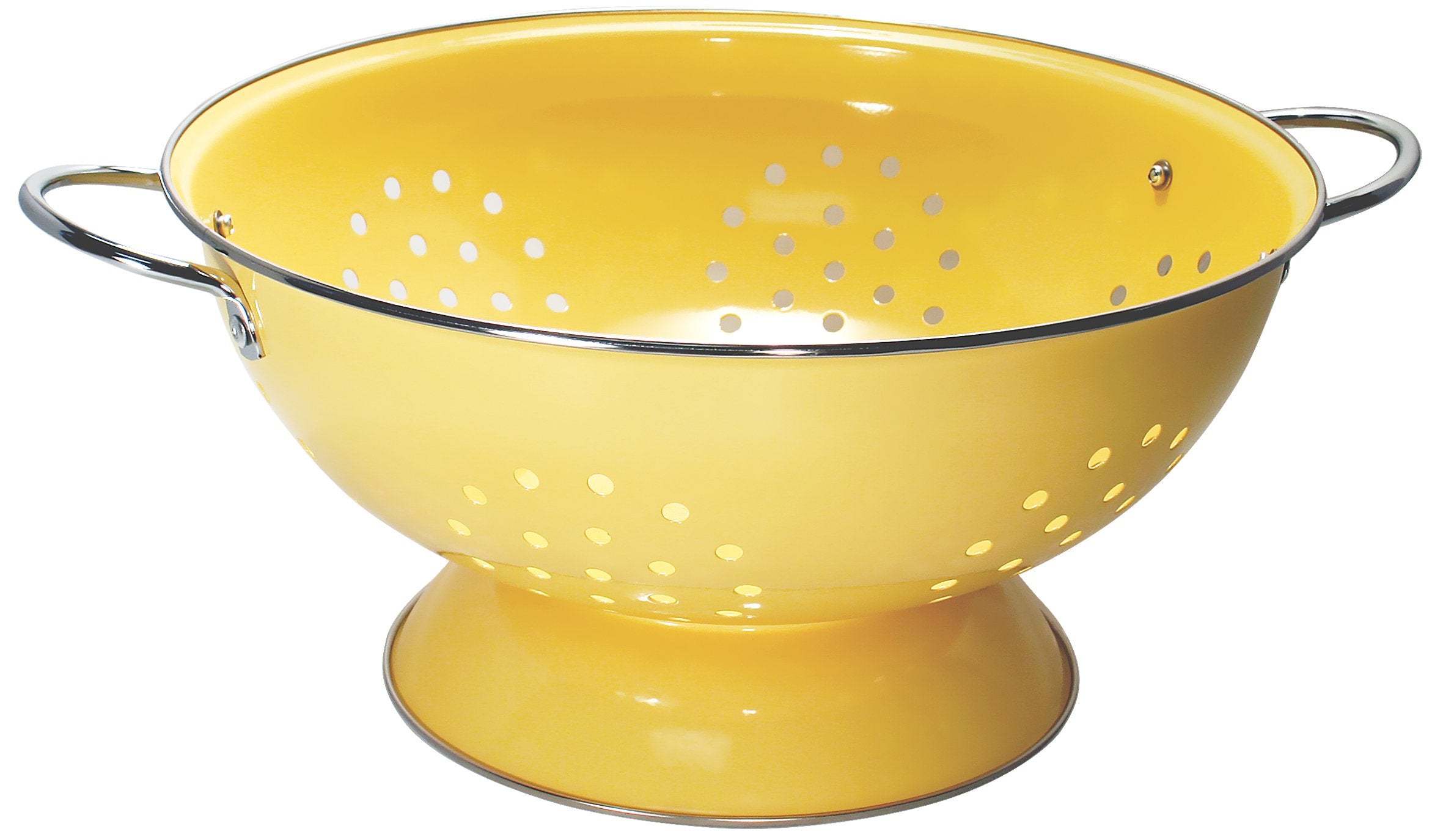 Calypso Basics by Reston Lloyd Powder Coated Enameled Colander, 7 Quart, Lemon