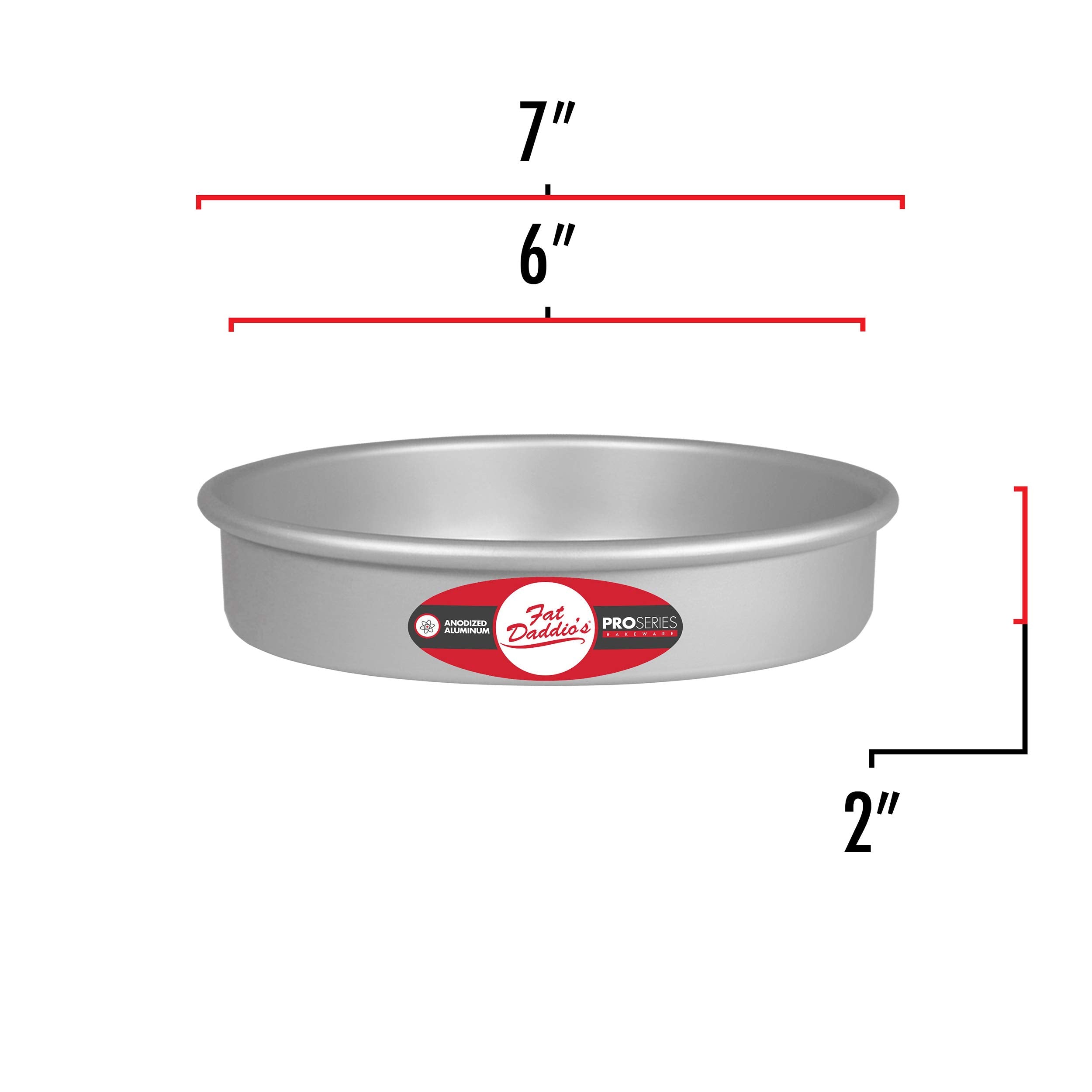Fat Daddio'S Pcc-62 Anodized Aluminum Round Cheesecake Pan, 6 X 2 Inch