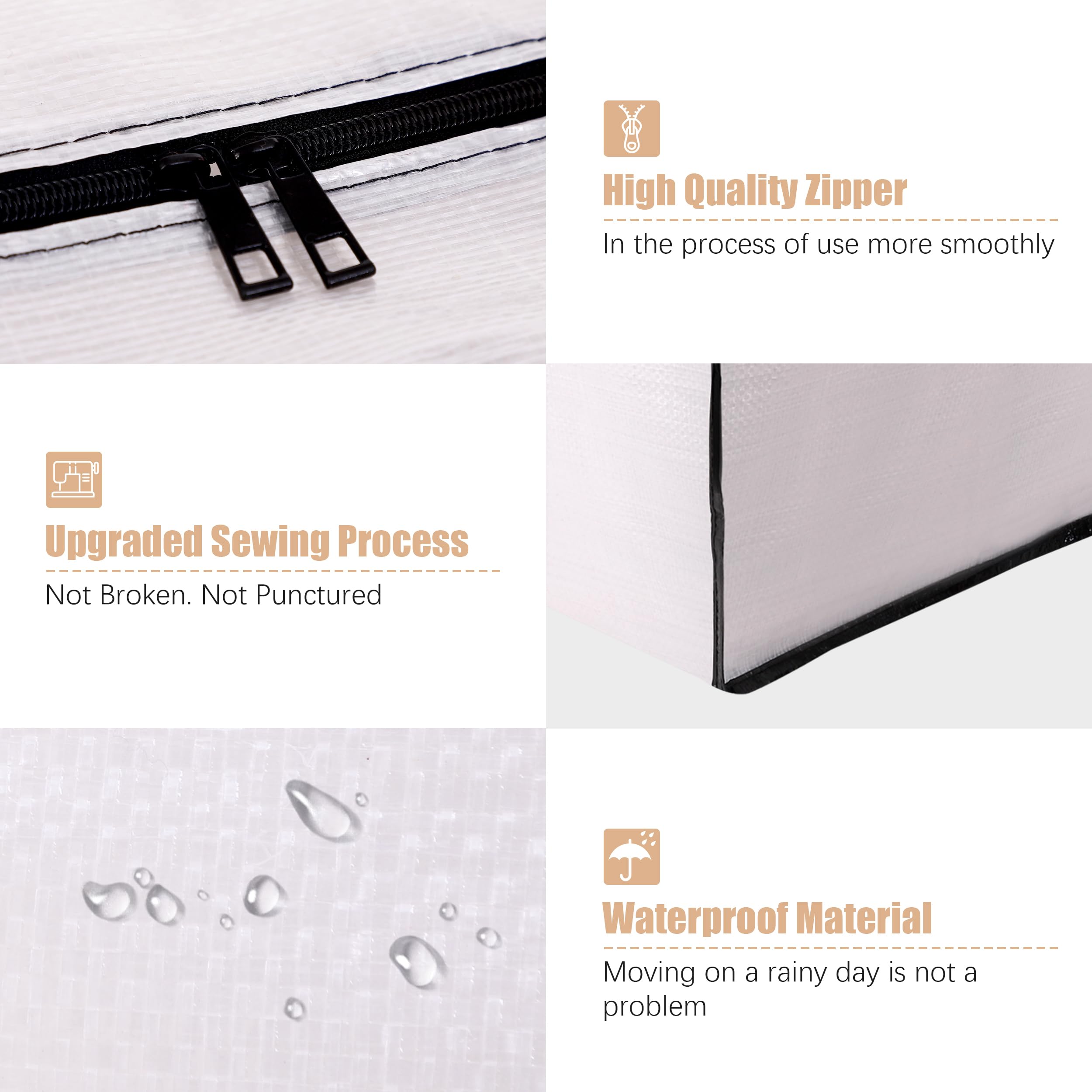 Naturelux Heavy Duty Moving Bags With Backpack Straps And Strong Handles, Alternative To Moving Boxes And Storage Totes For Dorm