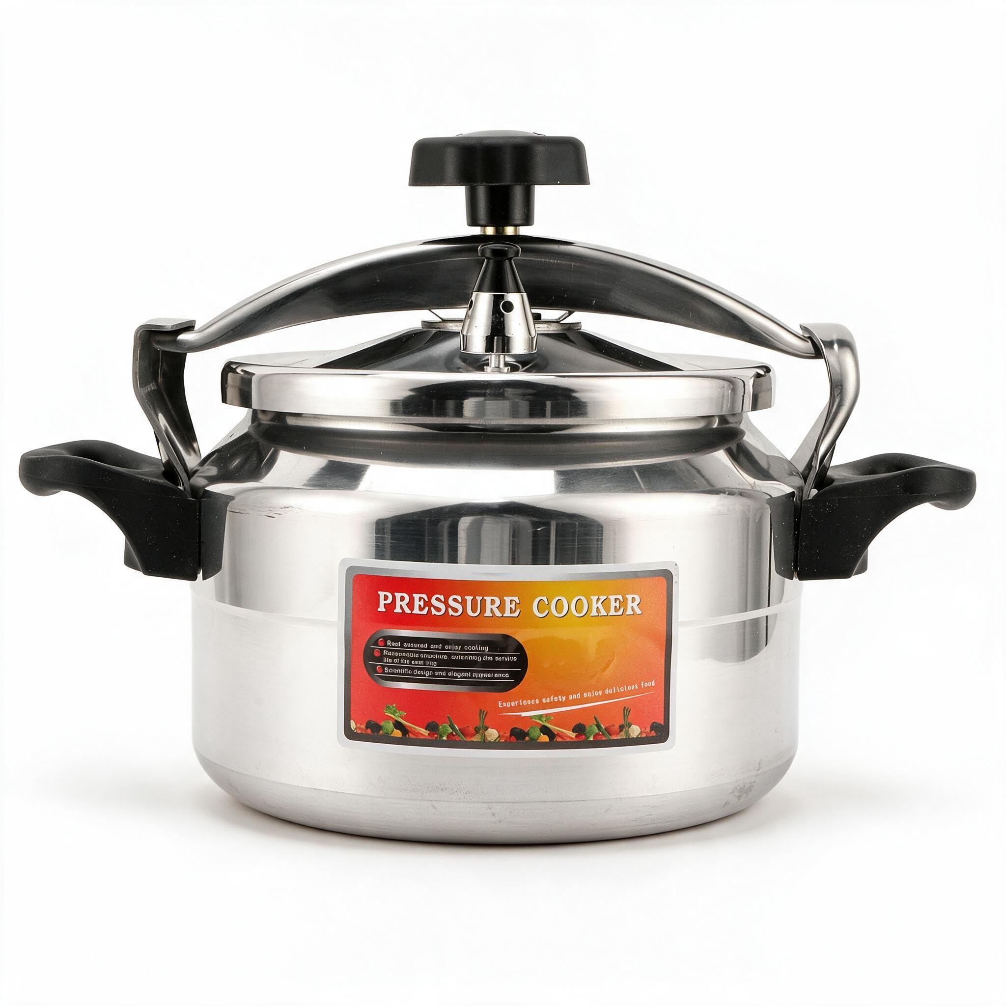 Pomya Pressure Cooker, 3L Aluminium Alloy, Large Capacity, Double Bottom, Easy to Open, Universal Stove Compatibility