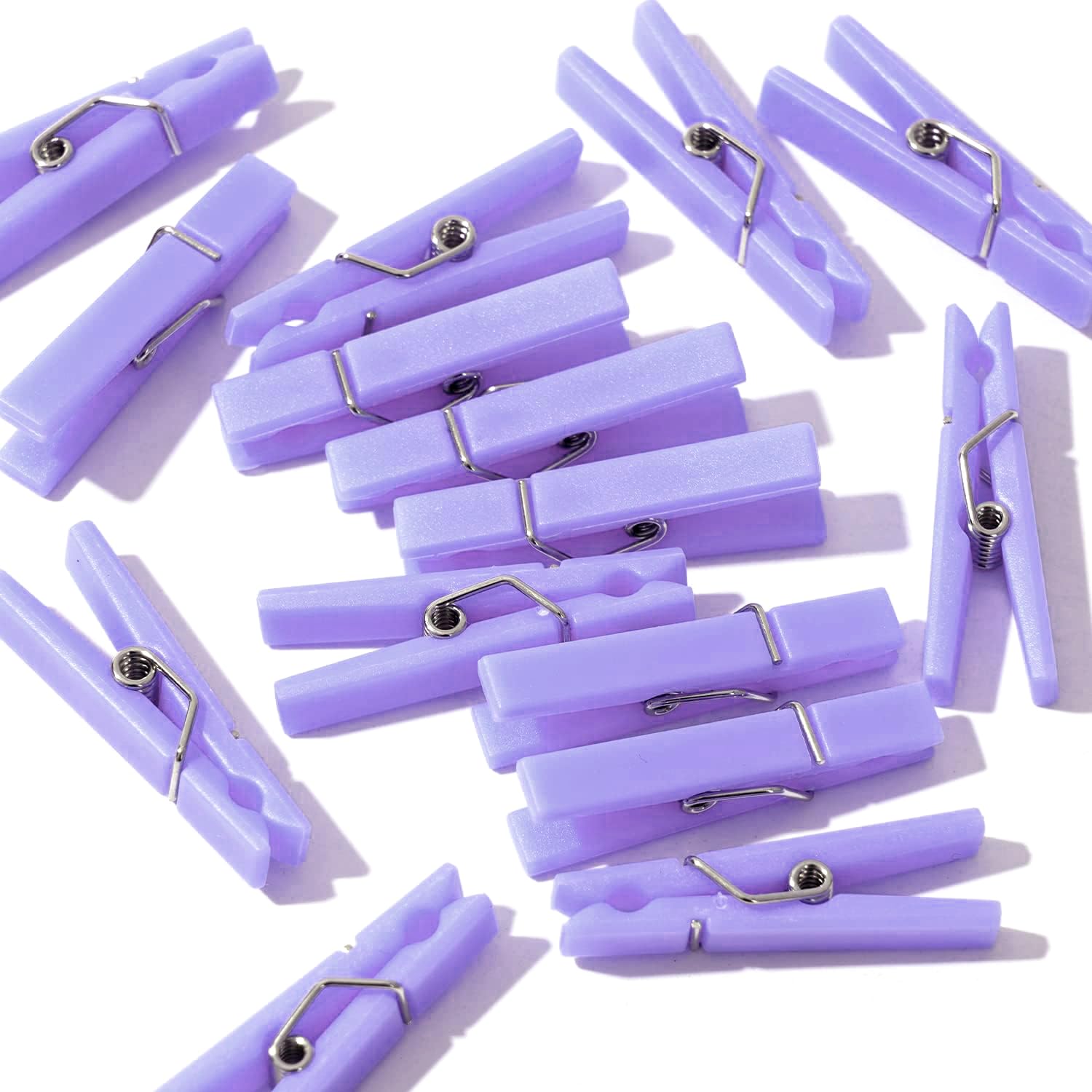 60 Baby Shower Clothespin Games Mini Clothes Pins 1.4 Inch For Party Decorations(Purple)