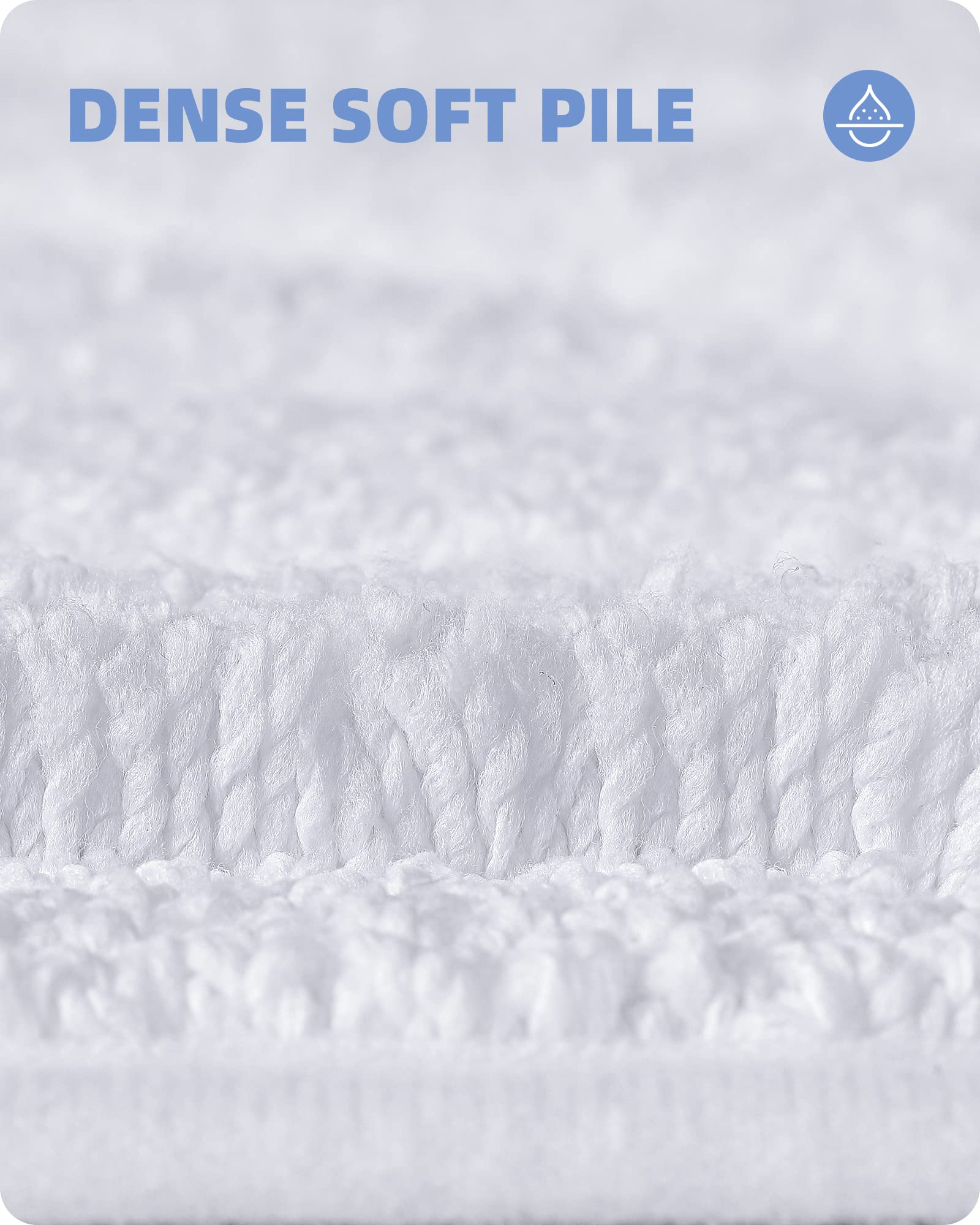 Color G White Bathroom Rugs Absorbent Bath Mat for Shower  16 x 24 Non Slip Bath Rugs for Bathroom  Soft Washable Bathmats Small Bathroom Floor Mat Microfiber Easy to Clean Quick Dry