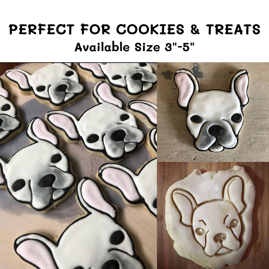 French Bulldog Cookie Cutter And Dog Treat Cutter - Face - 3 Inch