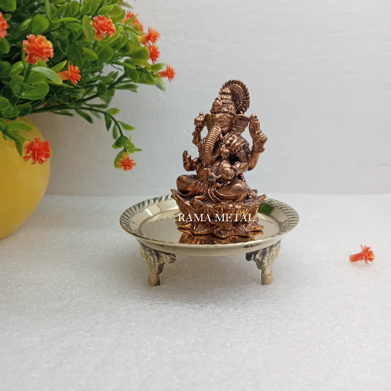 Rama Metal Copper Ganesh Idol