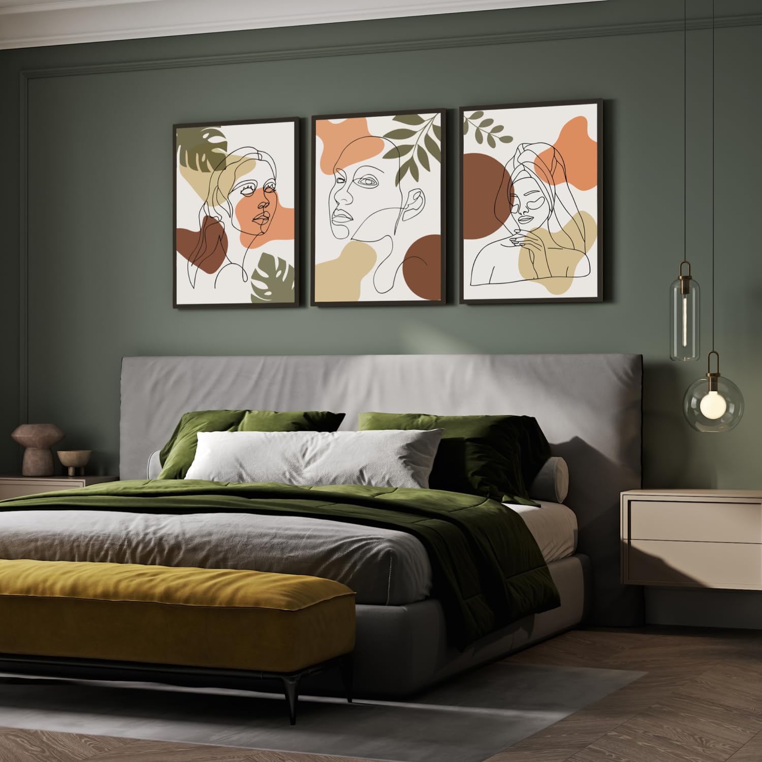 Chalk My Theme Set Of 3 Wood Print Wooden Gallery Wall Art Boho Wall Decor For Living Room - Wall Hangings For Home Decoration -