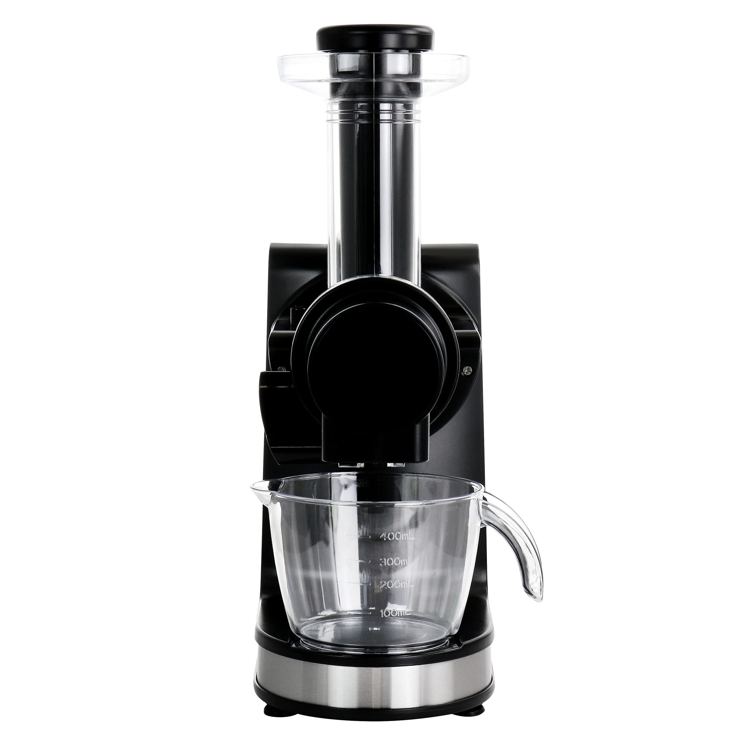 Megachef Masticating Slow Juicer Extractor With Reverse Function, Cold Press Juicer Machine With Quiet Motor, Chrome Silver