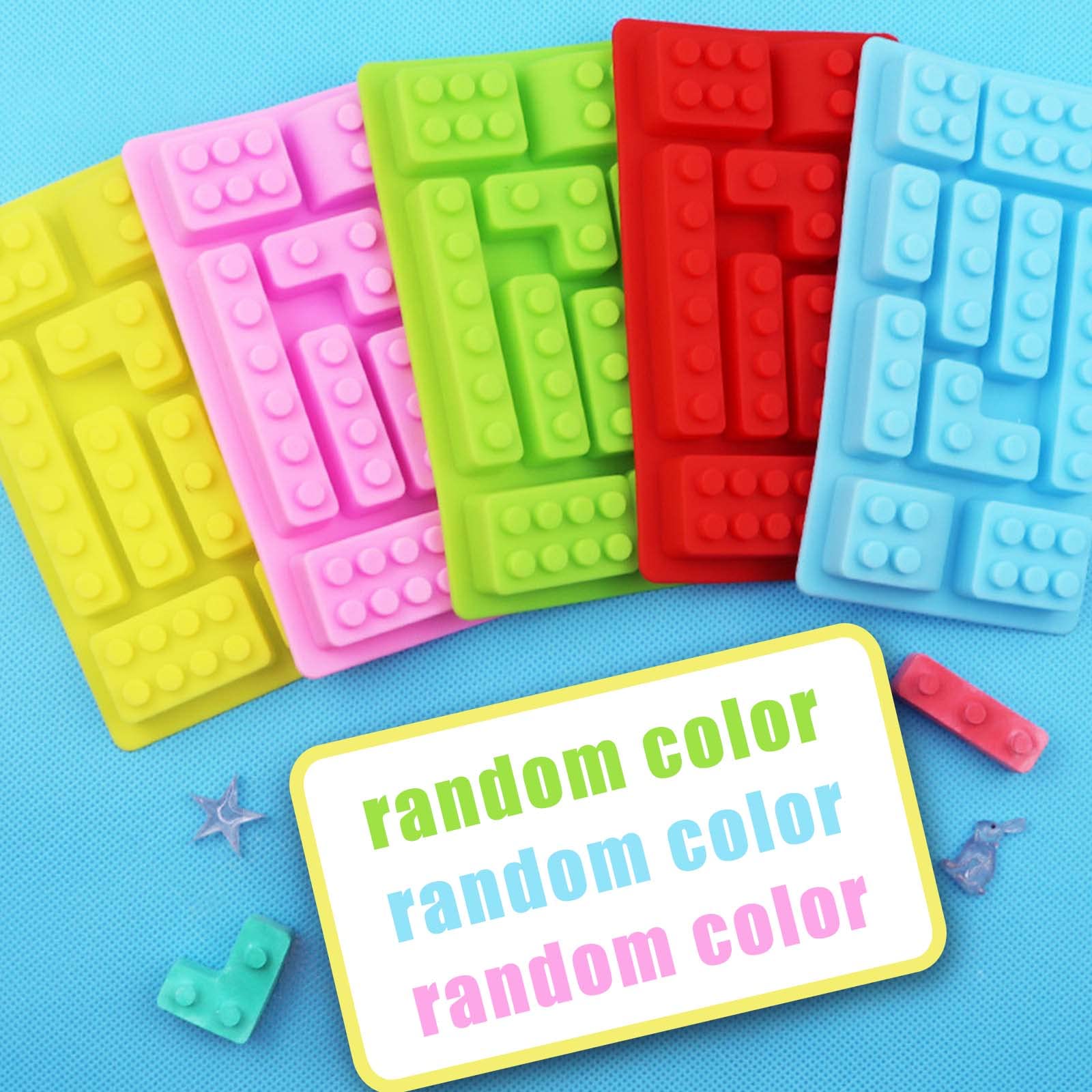 Mivofun Mivofun 3 Pcs Building Block Moulds, Silicone Building Brick Molds, 12 Kinds Of Shapes, Ice Cube Candy Moulds, For Chrld