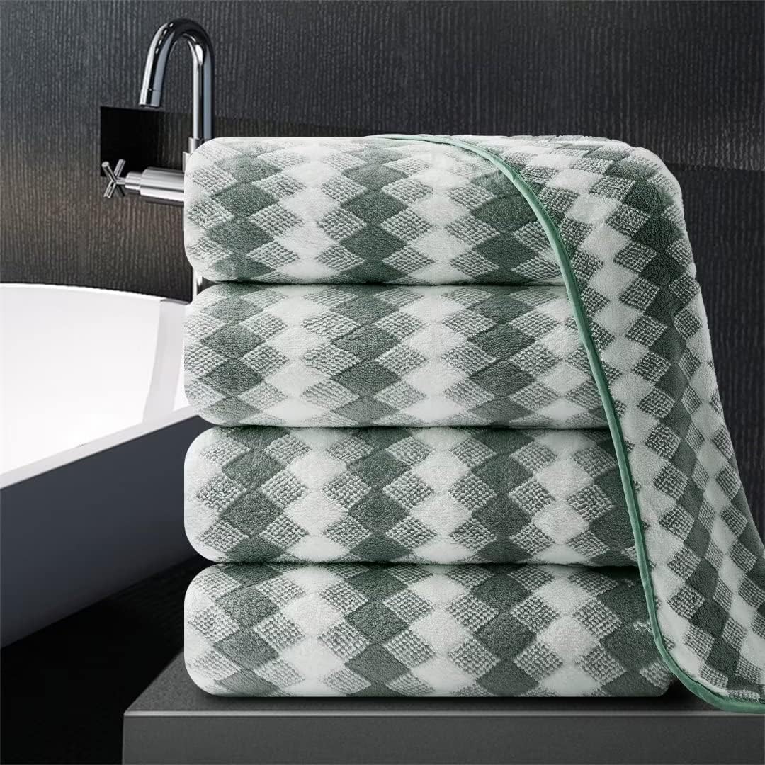 4 Piece Bath Towel Oversized Bath Sheet 35''X70'' Bathroom Towel Extra Large Bath Towel Set Soft Highly Absorbent & Quick Dry Ba