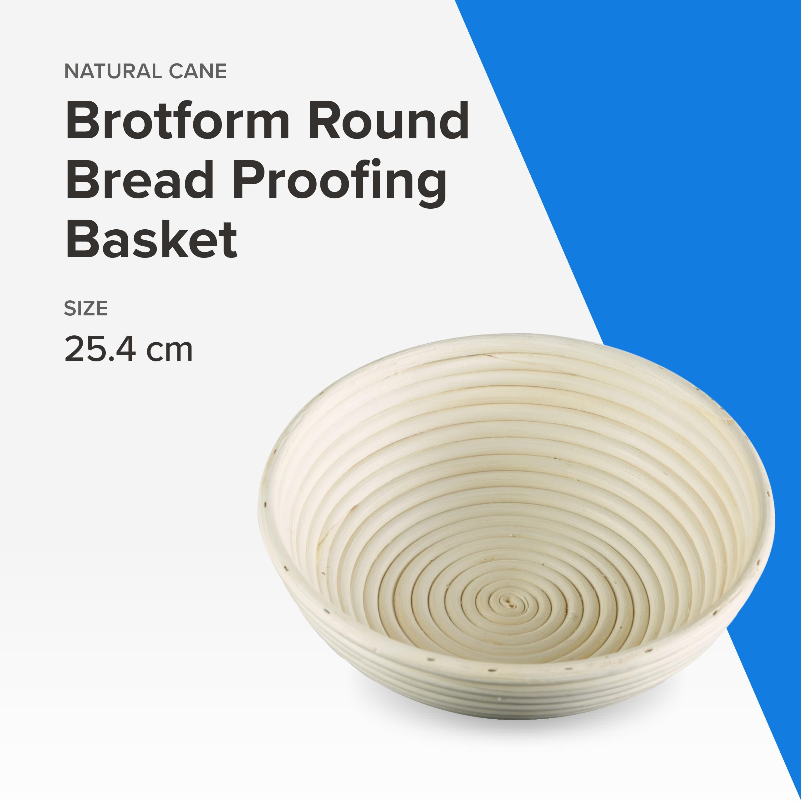Frieling Round Proofing Basket, Brotform Bread Rising Banneton And Serving Basket, 10-Inch