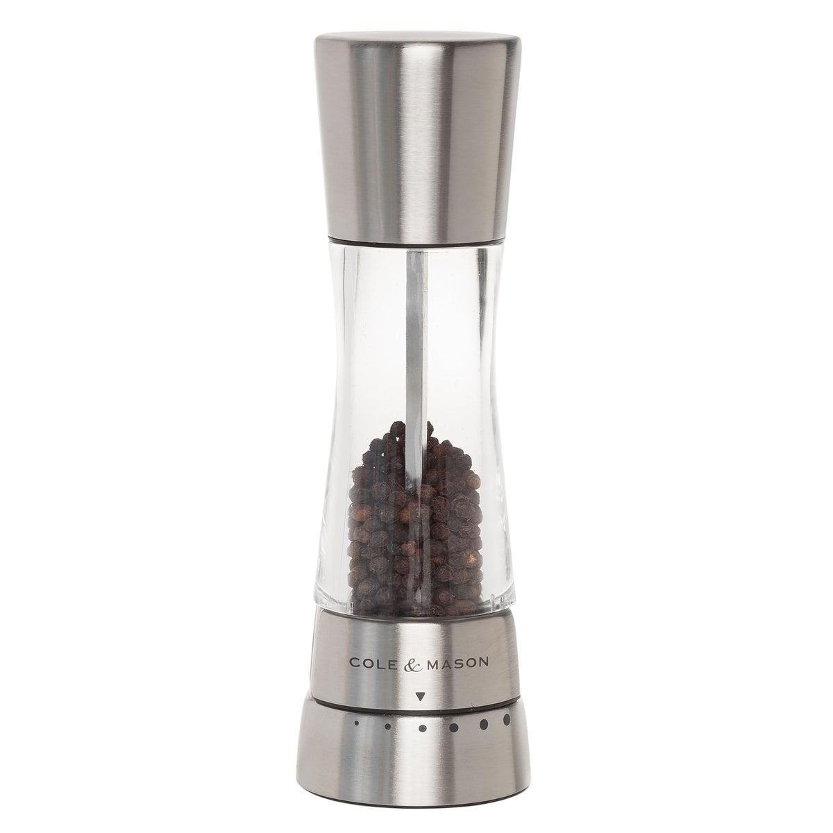 Cole & Mason Derwent Pepper Grinder - Stainless Steel Mill Includes Gourmet Precision Mechanism And Premium Peppercorns - Pepper