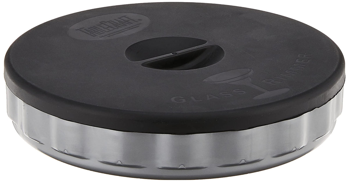 Tablecraft Glass Rimmer Set, Gray Plastic Base With Black Rubber Cover, 1 Count (Pack Of 1)