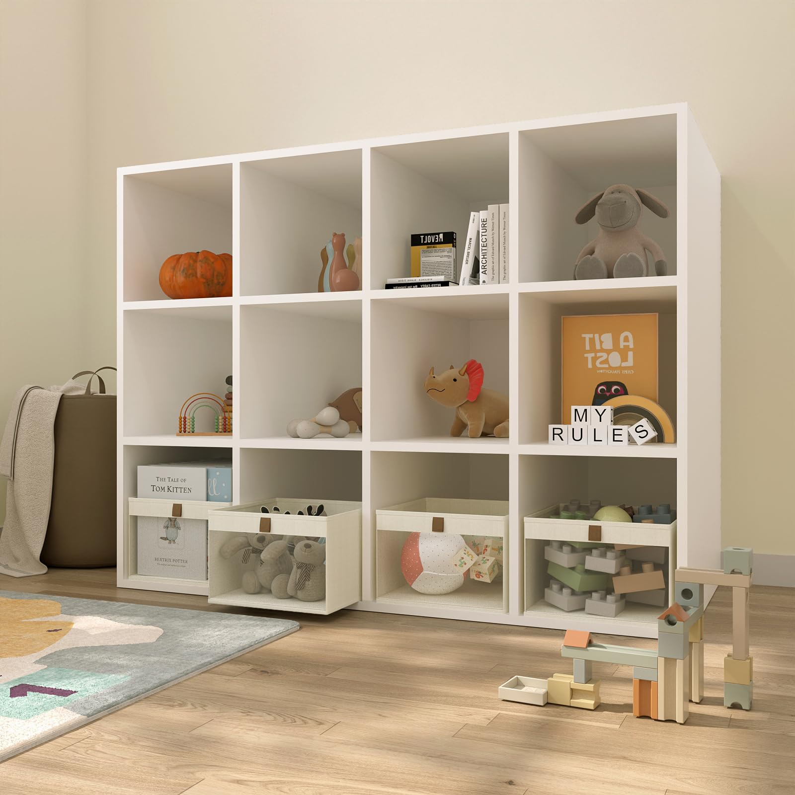 Coyacool Storage Bins With Clear Window, Linen Closet Organizers And Storage, Closet Storage Shelves Box, Foldable Cloth Basket