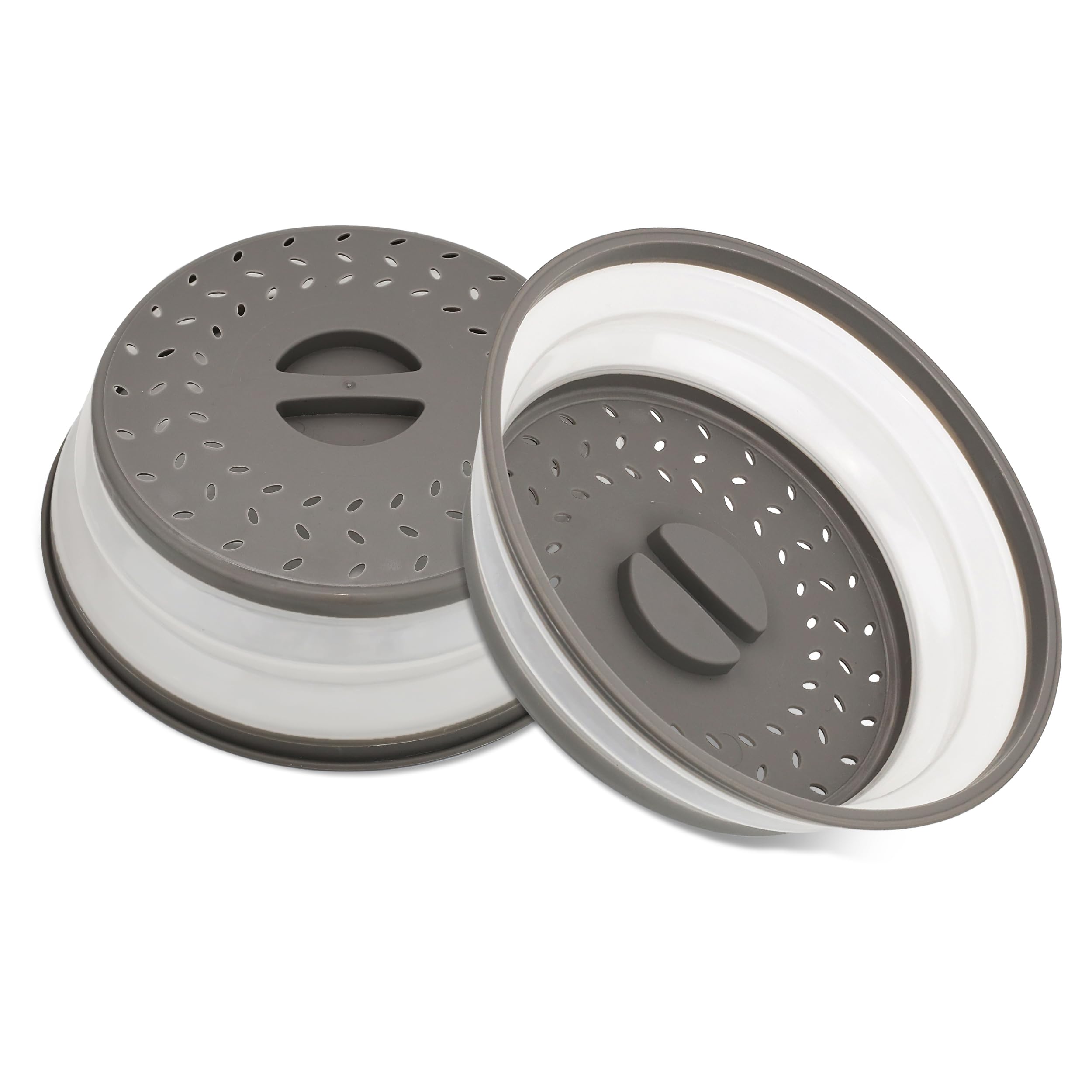 Galleyby Pack Of 2 Microwave Splatter Covers - Microwave Cover For Food -Space-Saving Design (10.5 Inch) Bpa-Free Silicone,Plast