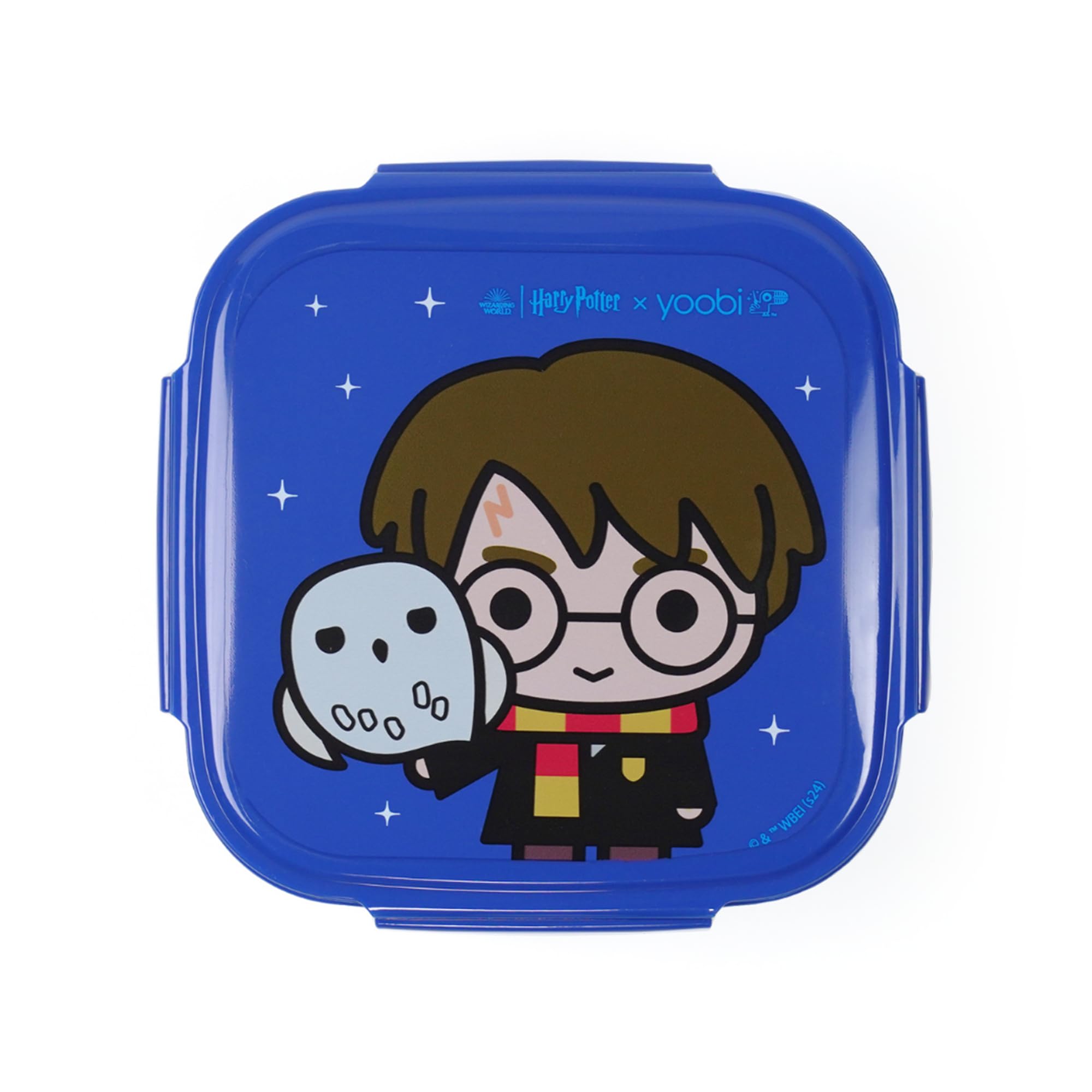 Yoobi Harry Potter X Hedwig Bento Box & Ice Pack - Fun Gift for Kids - 3 Compartment Lunch Box, Dishwasher & Microwave Safe Food