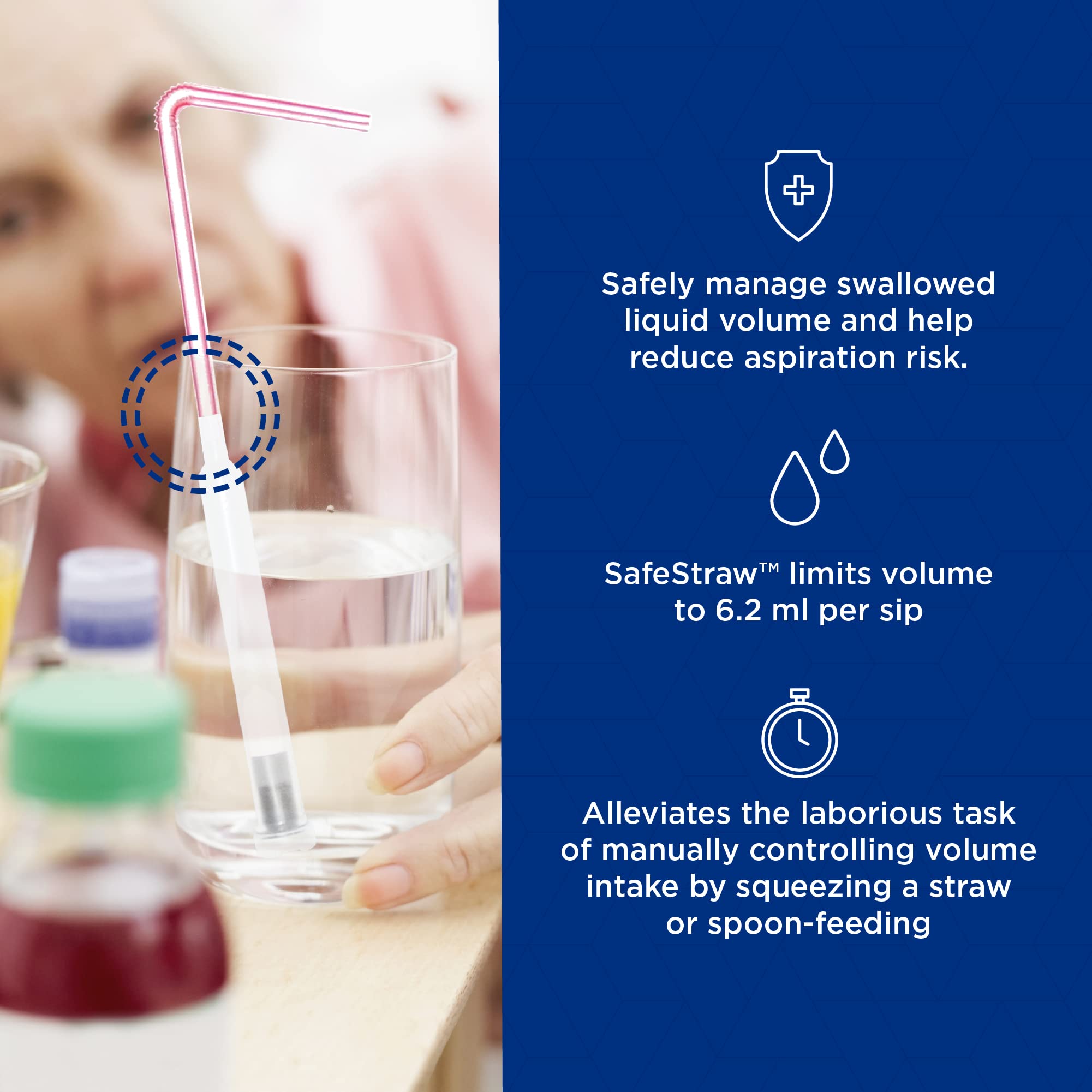Bionix - Safestraw, Drinking Straw Attachment, Ideal Drinking Aid For Patients With Swallowing Disorders, Safe & Effective, Reus