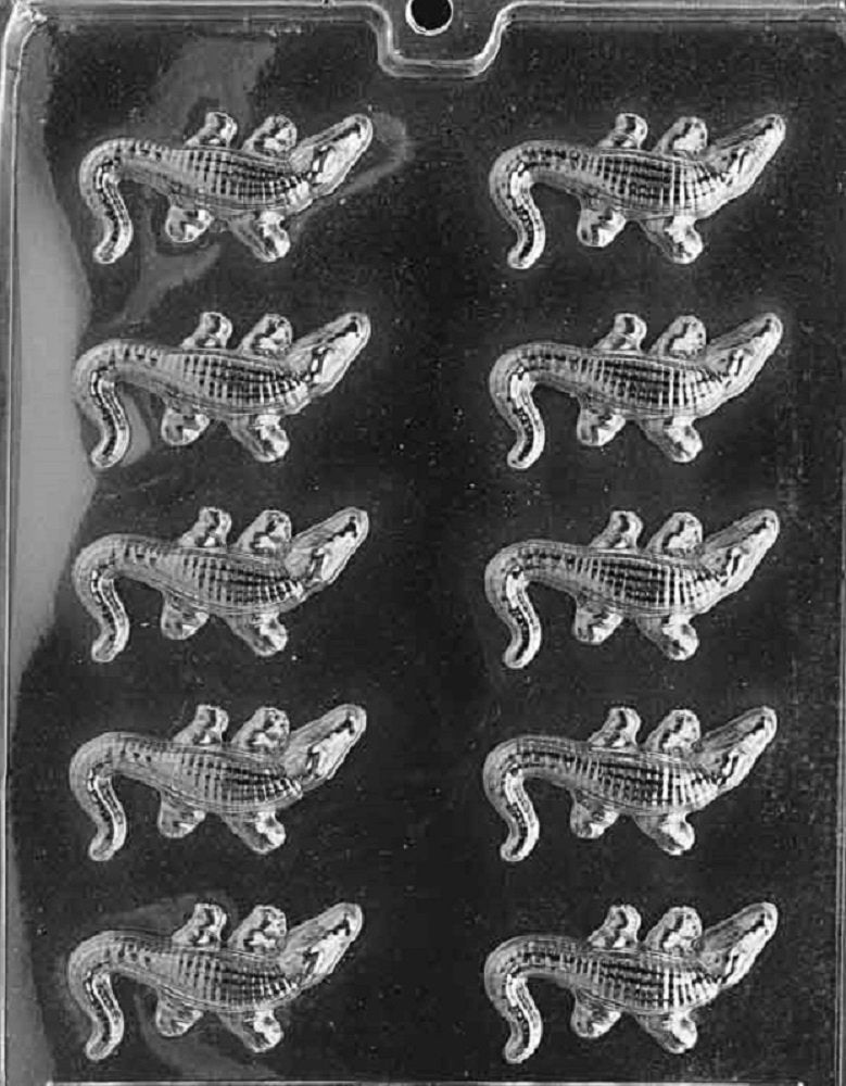 Grandmama'S Goodies A013 Small Alligators Chocolate Candy Soap Mold With Exclusive Molding Instructions