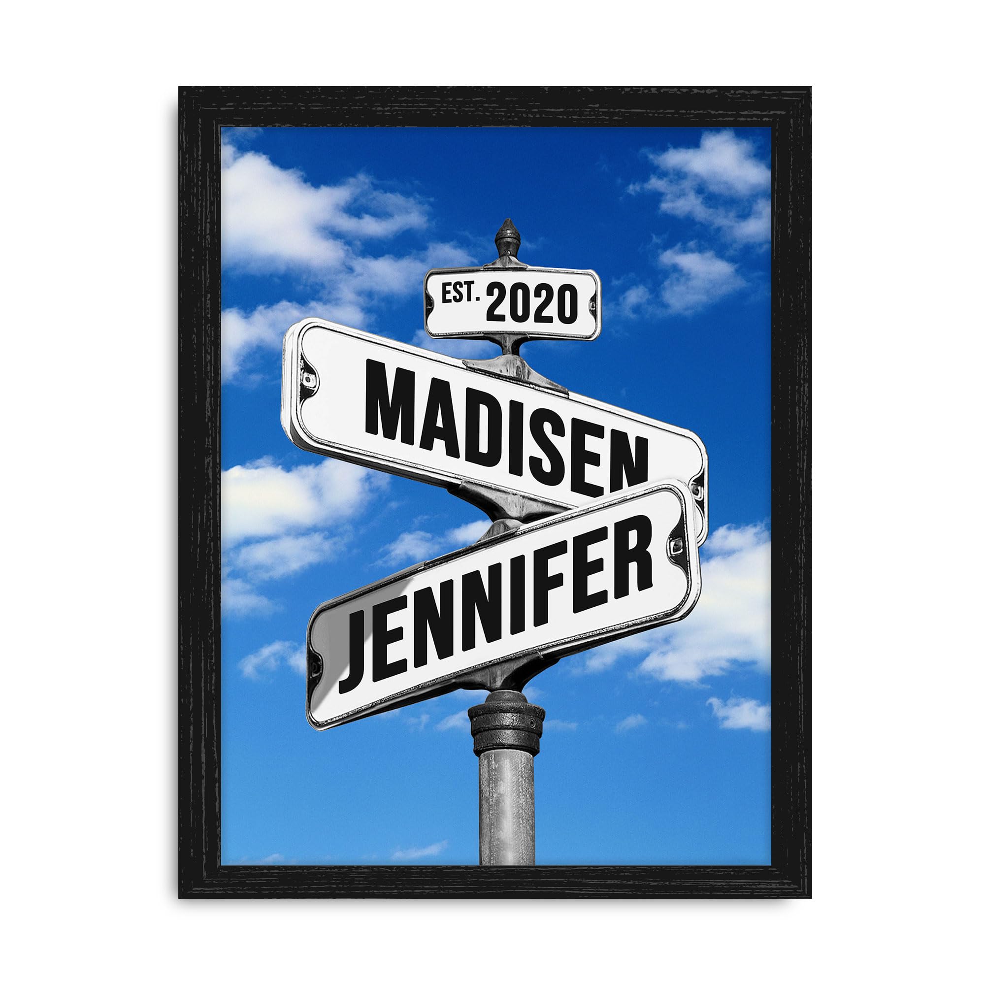 Personalized ?Ouples Gifts For Boyfriend Girlfriend, Custom Vintage Street Sign With Names, Crossroads Street Sign, Customized C