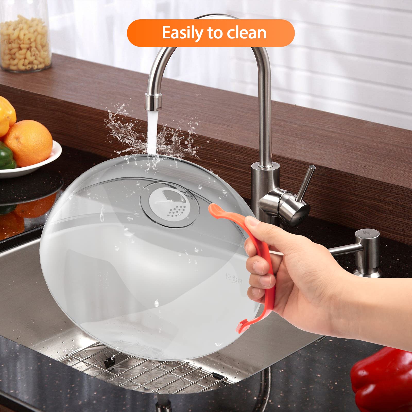 Microwave Cover For Food Splatter, Bpa Free, Microwave Plate Cover Guard Lid With Handle, Food Cover Steam Vents Keeps Microwave