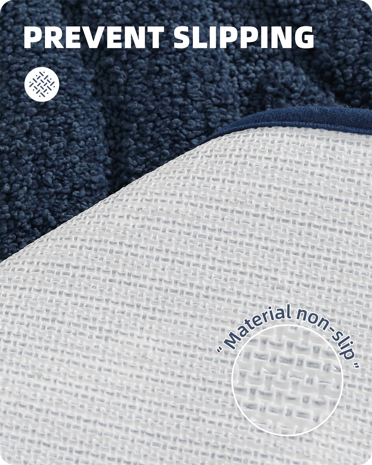 Color G Navy Blue Bathroom Rugs Absorbent Bath Mat for Shower  16 x 24 Non Slip Bath Rugs for Bathroom  Soft Washable Bathmats Small Bathroom Floor Mat Microfiber Easy to Clean Quick Dry