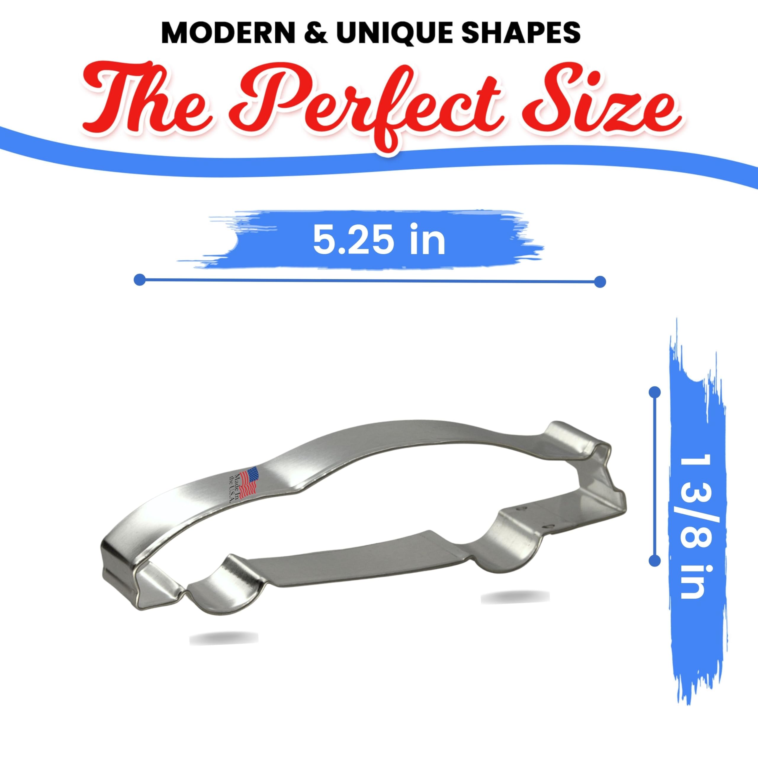 Race Car Cookie Cutter 5.25 Inch -Tin Plated Steel Cookie Cutters - Cookiecuttercom Brand