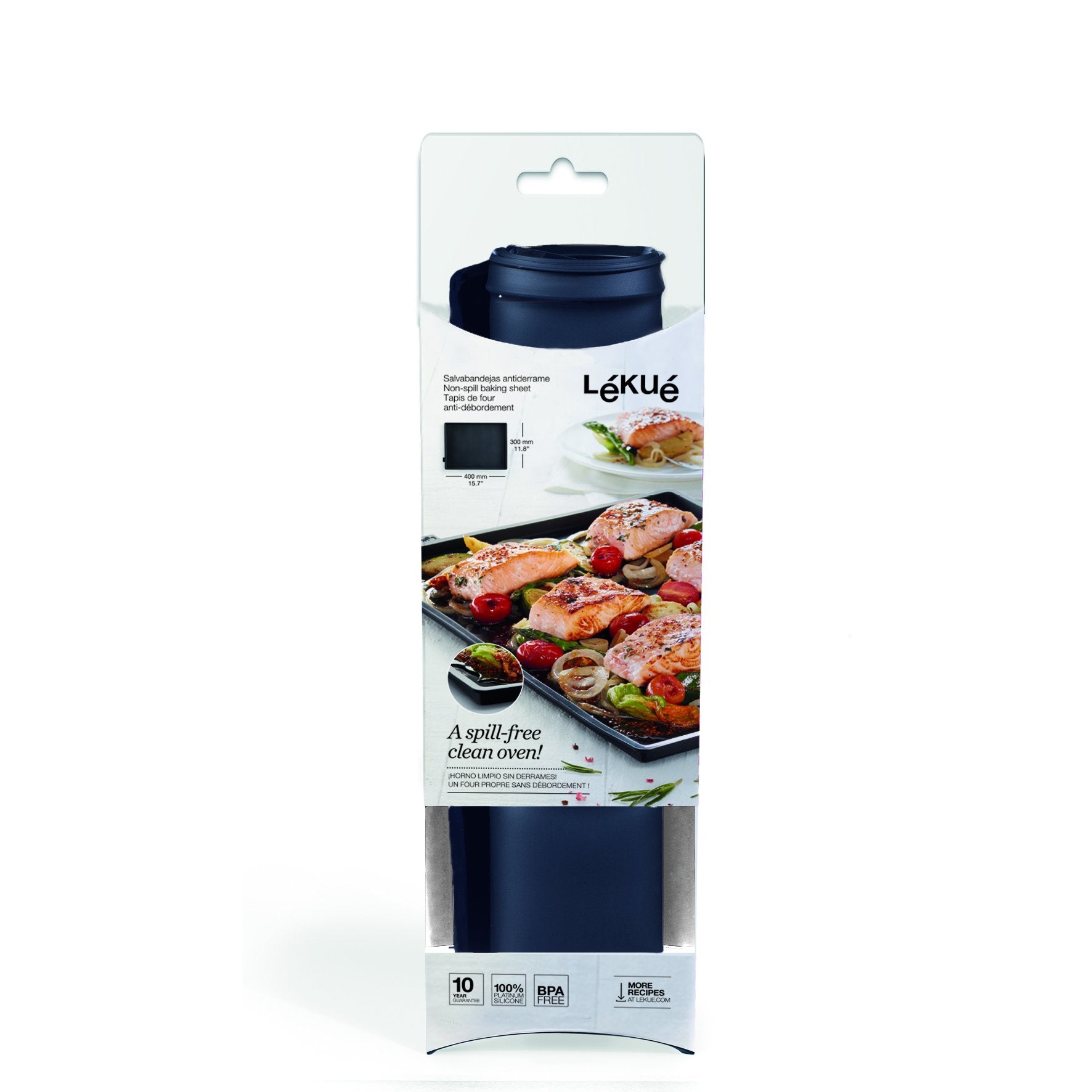 Lekue 11.8 By 15.7-Inch Non-Spill Baking Sheet, Black